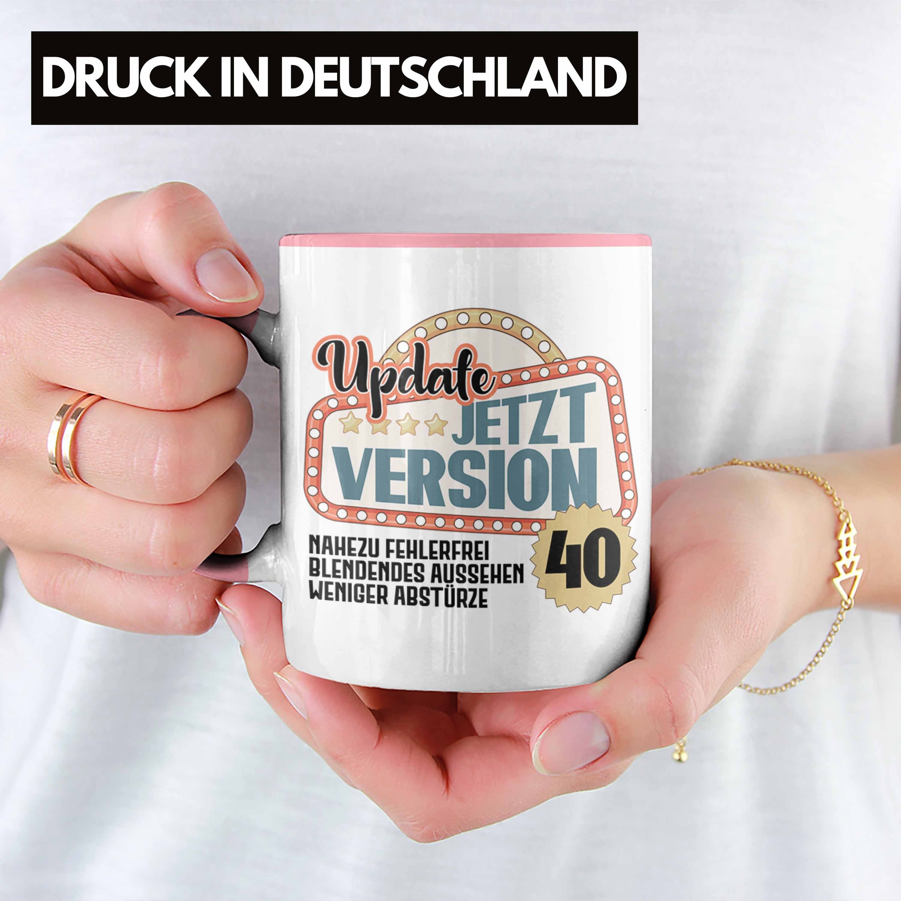 Trendation Tasse Geschenk Version 40. Geburtstag Frauen Tasse Mama Rosa - 40er Mann Männer Mutter Geburtstag Geschenkidee Trendation 40