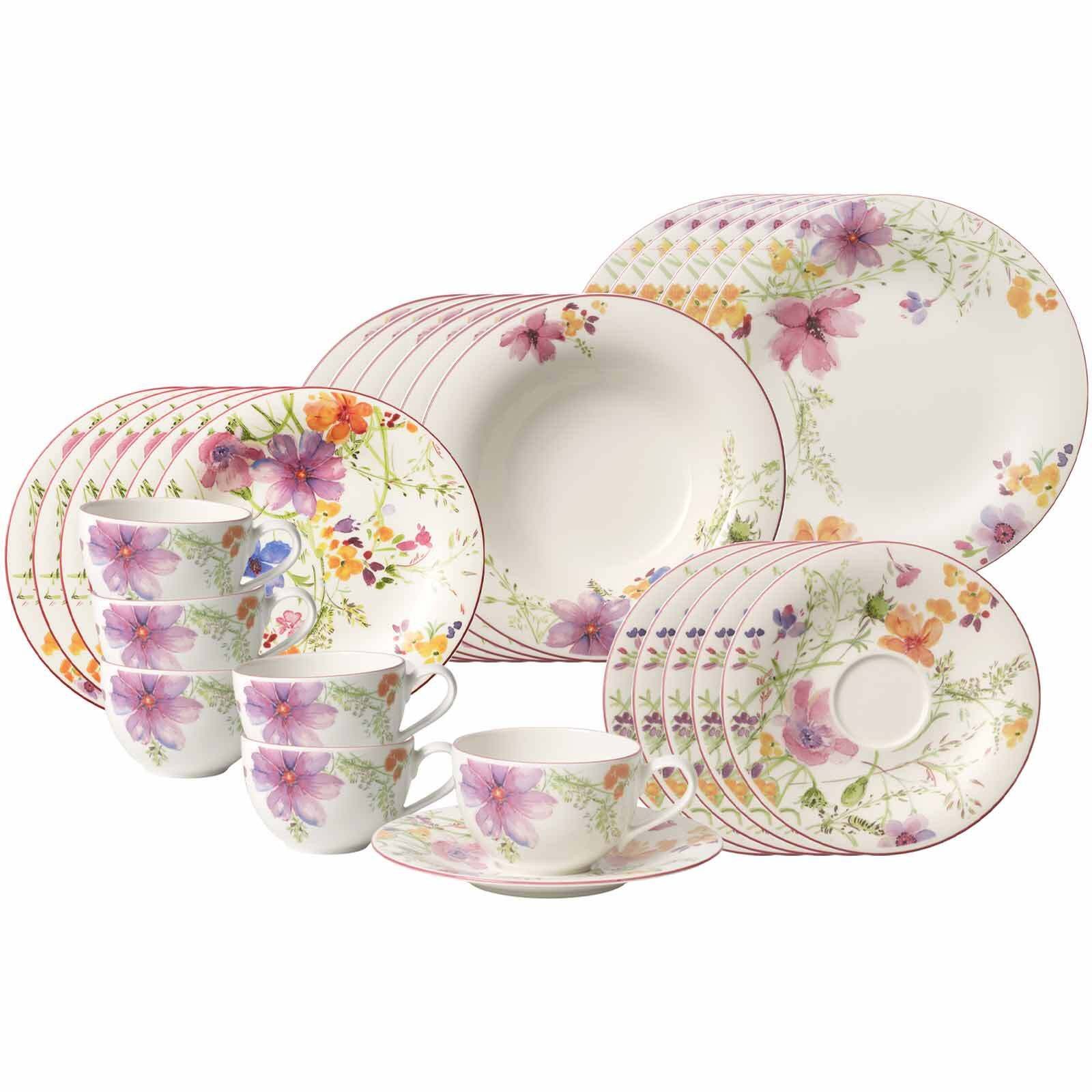Villeroy & Boch Kombiservice Mariefleur Basic Kombiservice 30er Set (30-tlg), Porzellan