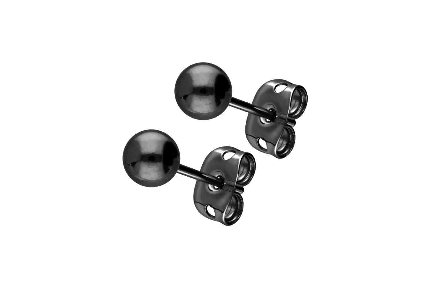 Paar Ohrstecker Titan Ohrstecker KUGEL