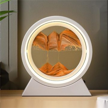 Gontence LED Nachtlicht Sandbilder Zum Drehen, 3D Dynamische Sandbild mit Led Licht