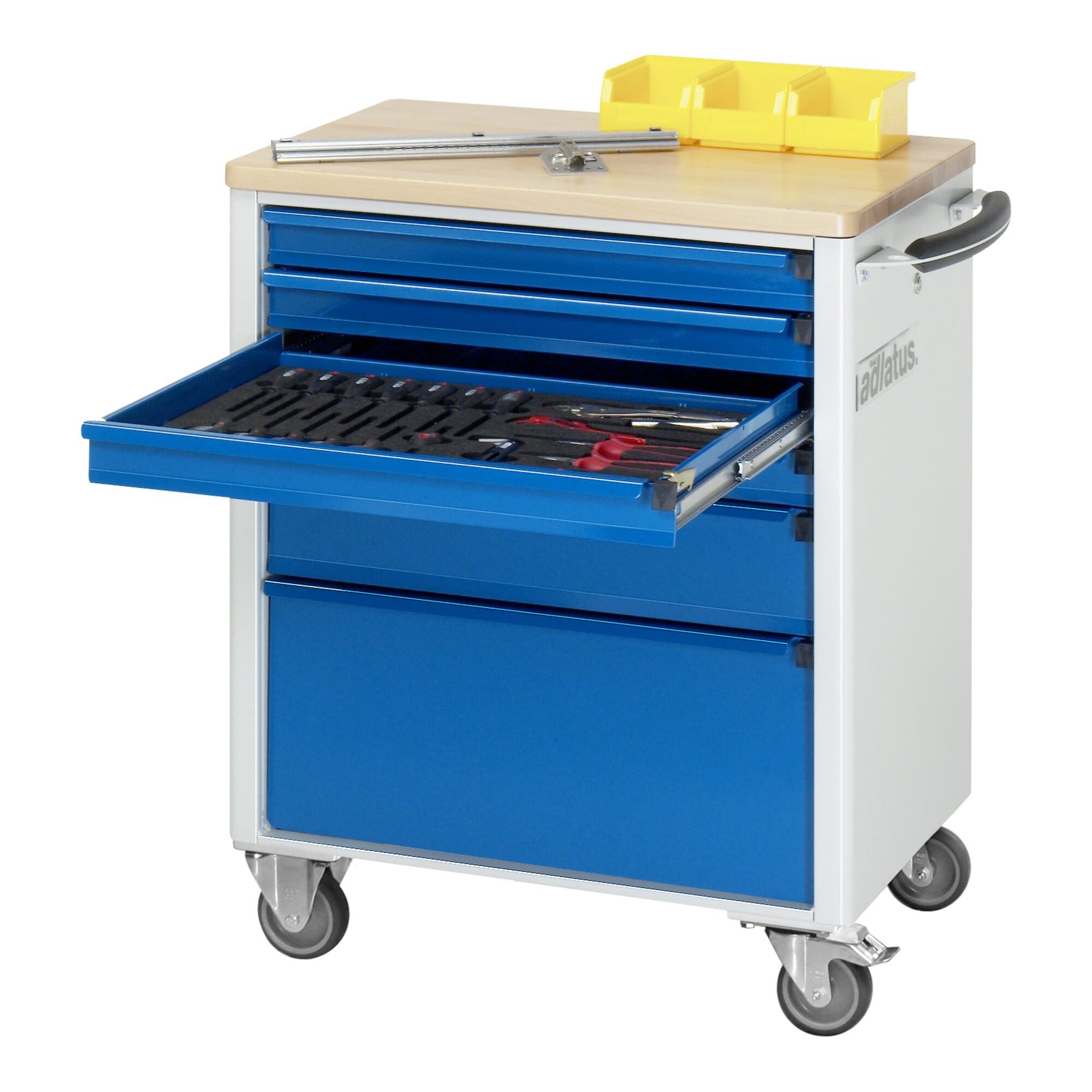 RAU Werkstattwagen Rau Werkzeugwagen mit 6 Schubladen Buche BxTxH 700x500x860mm