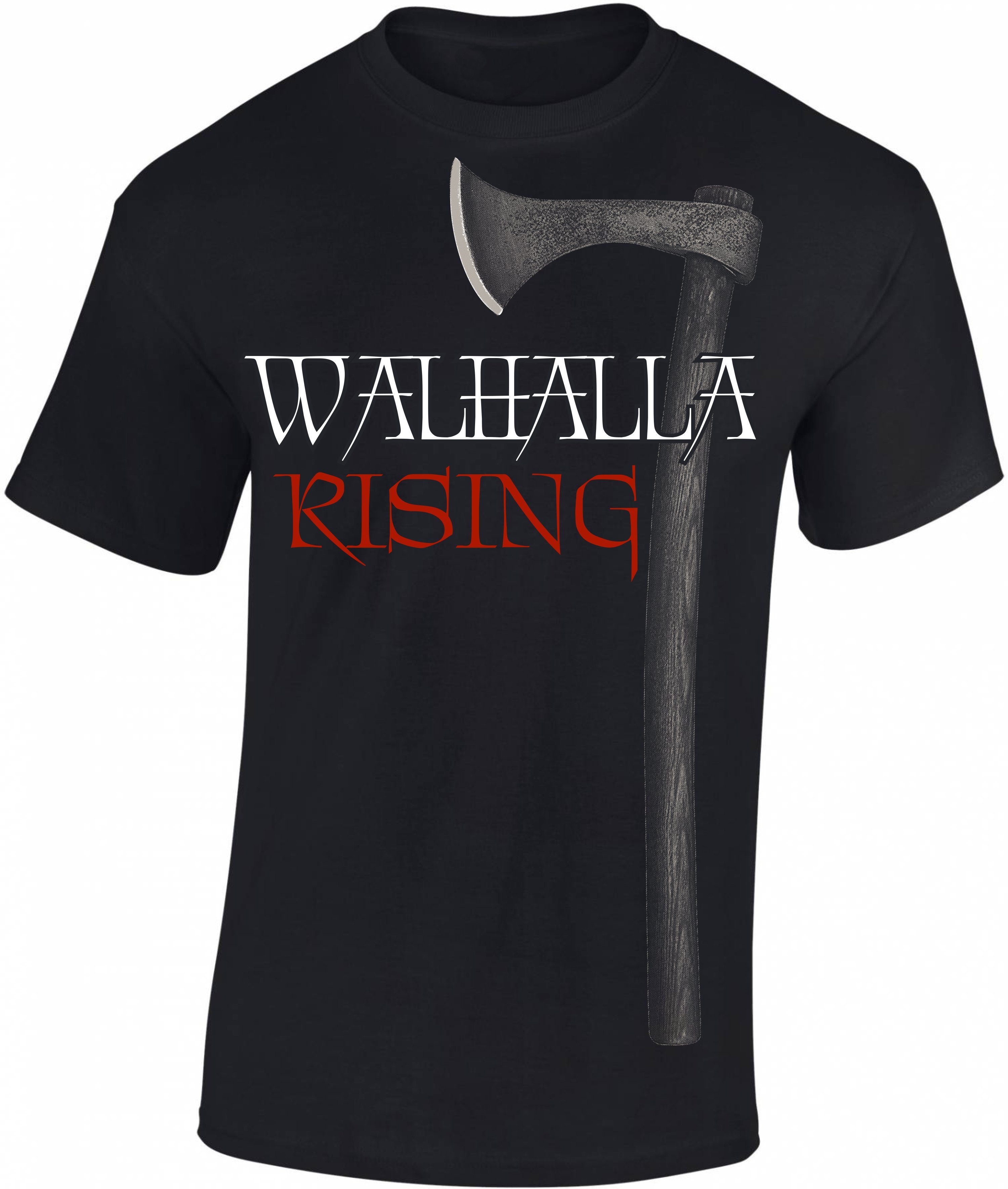 Print-Shirt Wikinger Tshirt: "Walhalla Rising" - Viking Shirt Männer