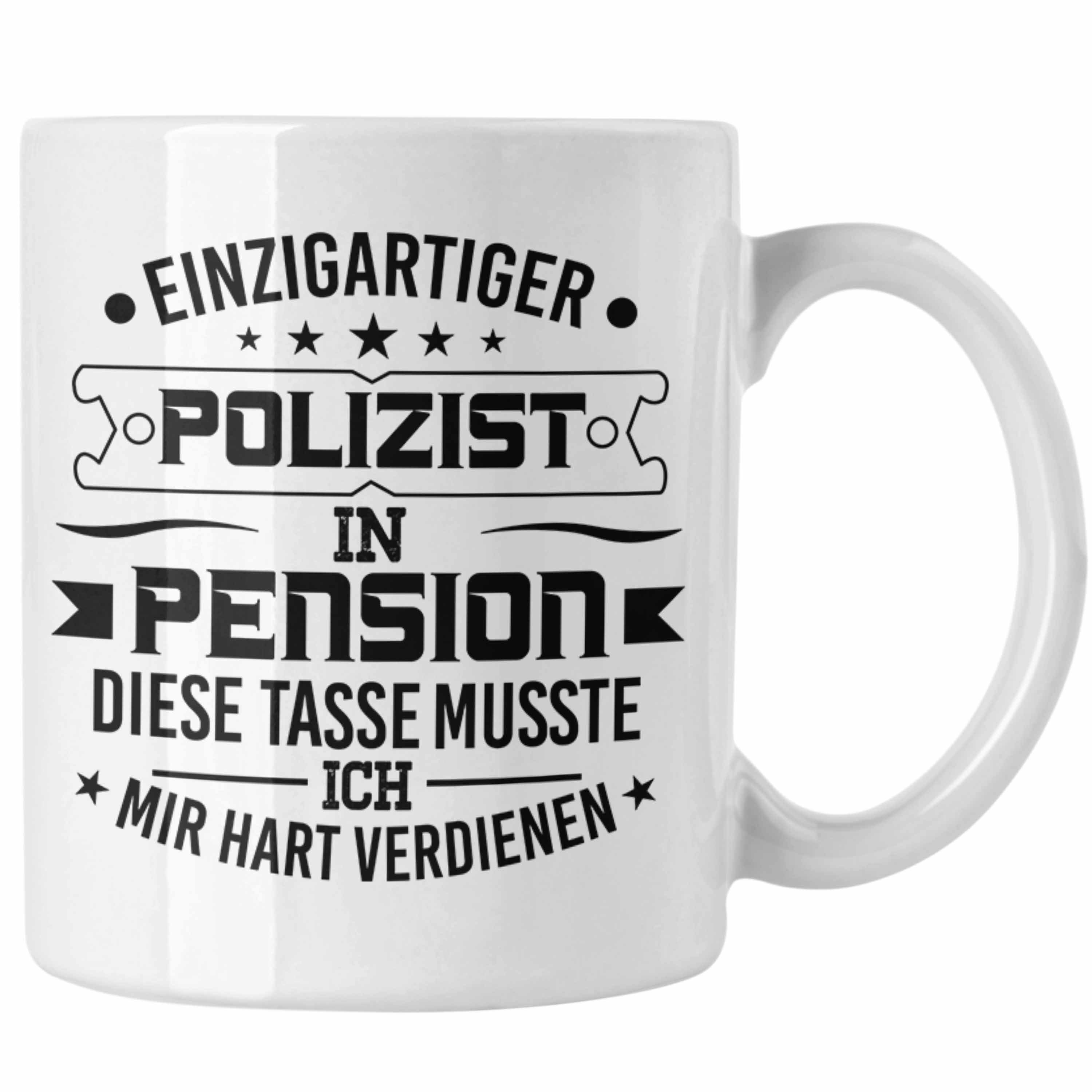 Trendation Tasse Trendation - Polizist Tasse Geschenk Bester Polizist Geschenkidee Polizei Spruch Geburtstag Weiss