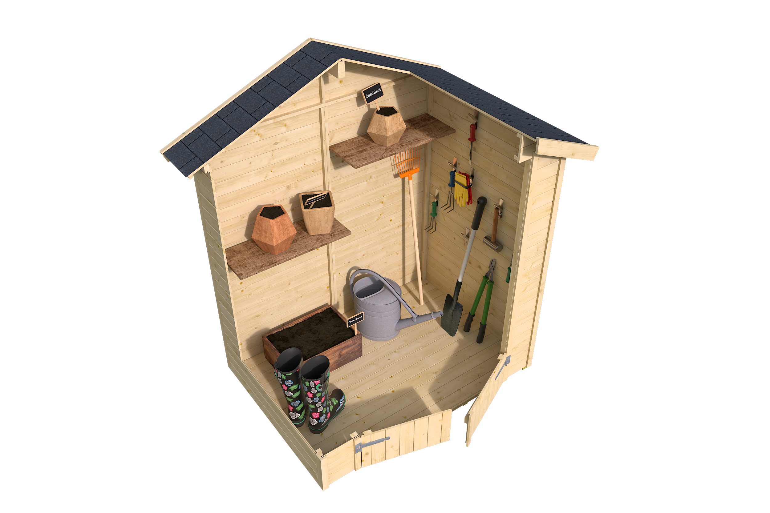 Nordic Holz Gartenhaus Elementhaus KENT 2.1, BxT: 194,5x137 cm