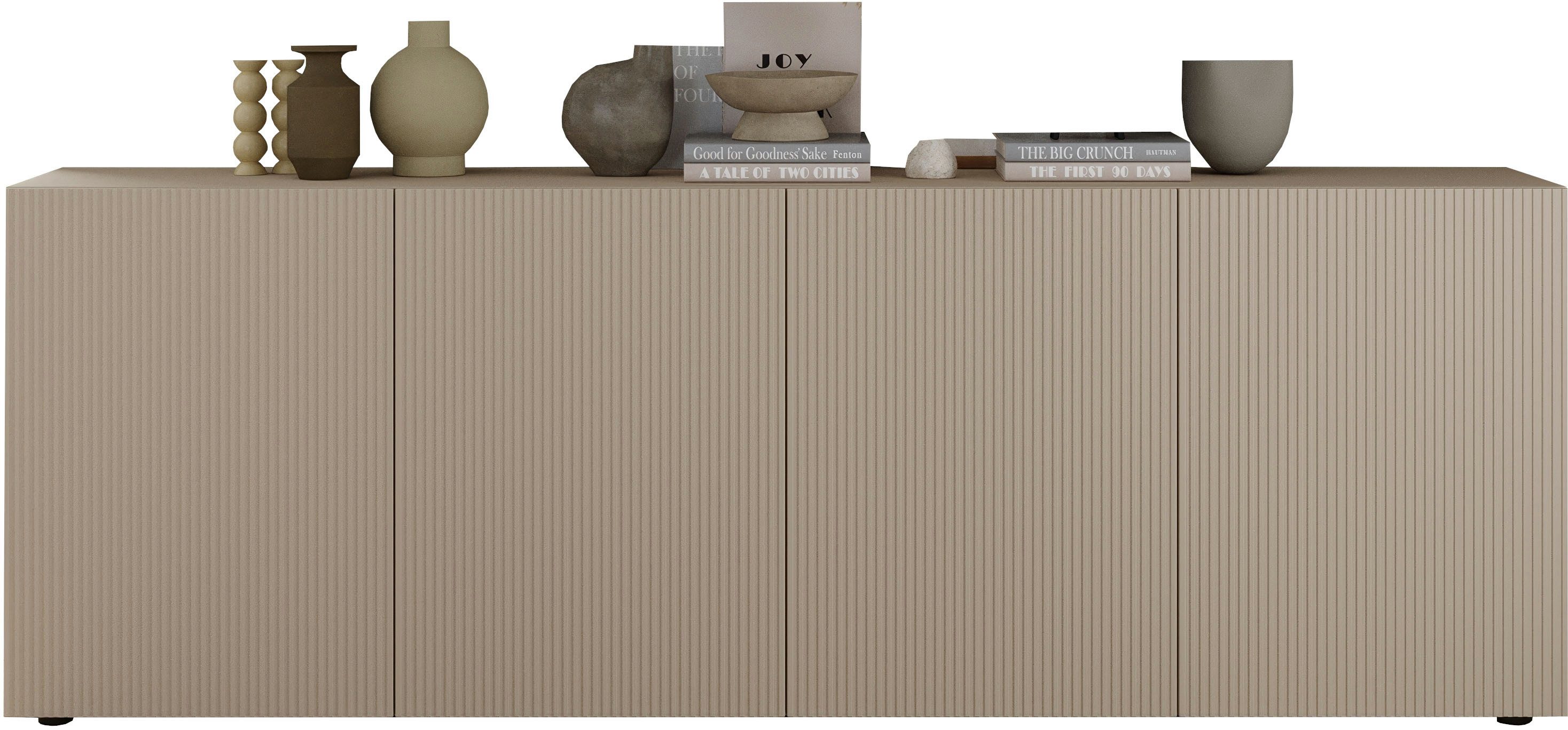 INOSIGN Sideboard Rio Breite 240 cm, Kommode mit 4 Türen, Anrichte, geriffe günstig online kaufen