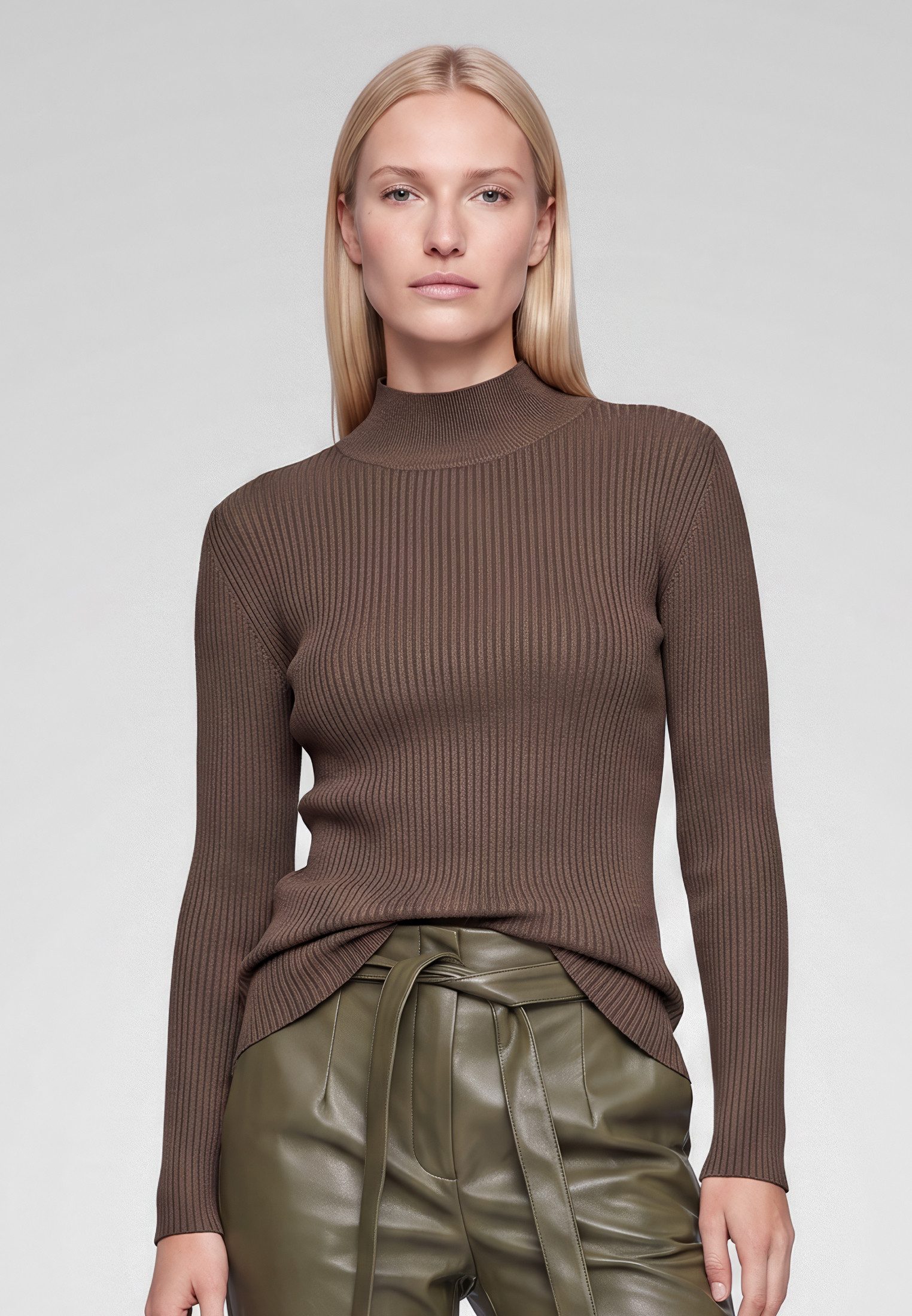 MARC AUREL Strickpullover aus Sparkling Rippe