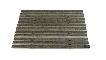 Fußmatte Emco Eingangsmatte DIPLOMAT 12mm, Rips Sand, Emco, rechteckig, Höhe: 12 mm, Größe: 590x390 mm, für Innen- und überdachten Außenbereich
