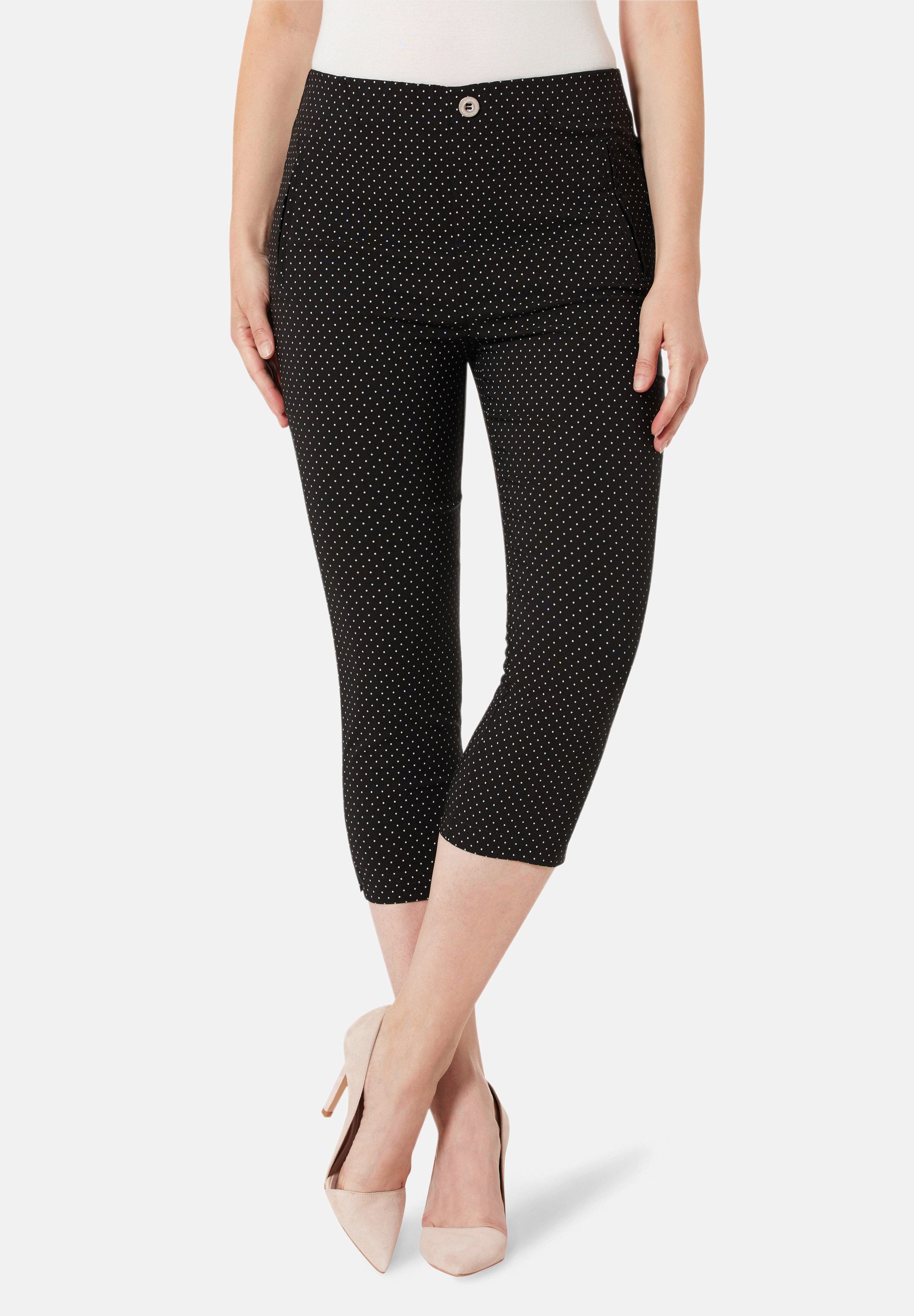 STOOKER WOMEN 7/8-Hose Macau Print Slim Fit Jeans Slim Fit Casual Clean Wash Bengalinqualität Bügelfrei, für Damen