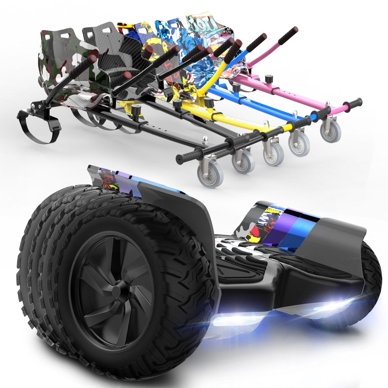 CITYSPORTS Balance Scooter Kart, 8.5" Hoverboard mit Hoverkart Gift für Kinder