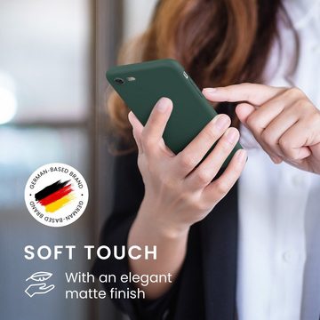 kwmobile Handyhülle Hülle für Apple iPhone SE / 8 / 7, Backcover Silikon - Soft Handyhülle - Handy Case in Moosgrün