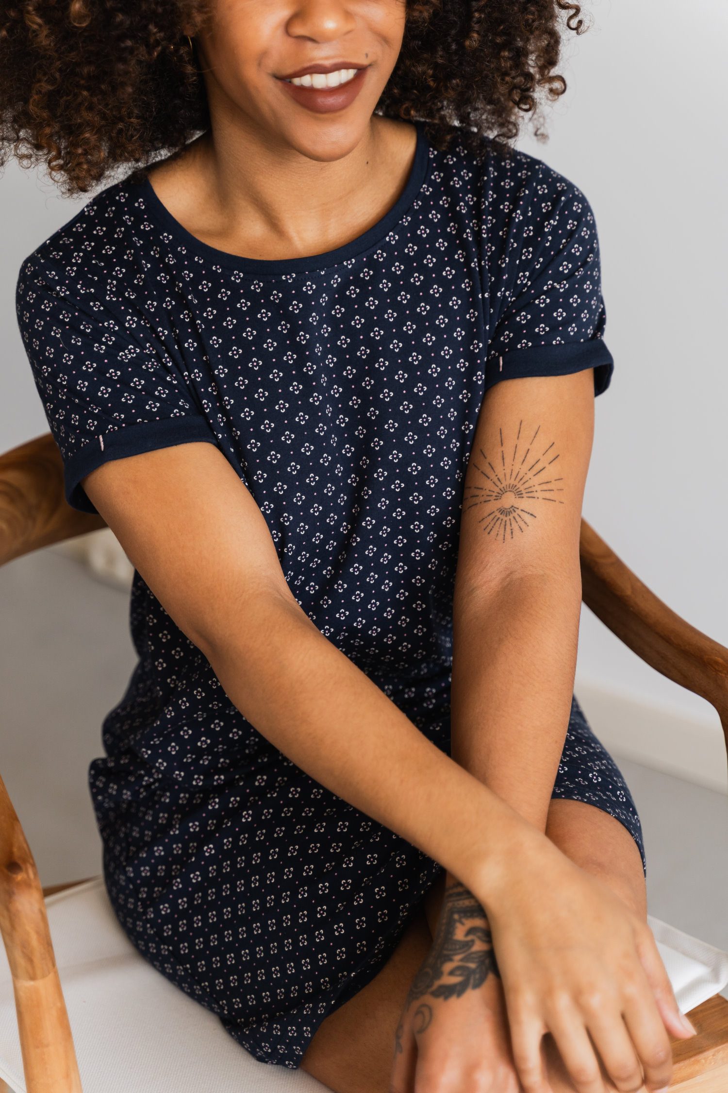 By Louise Nachthemd Damen Schlafshirt mit kurzem Arm (1-tlg) Baumwolle günstig online kaufen