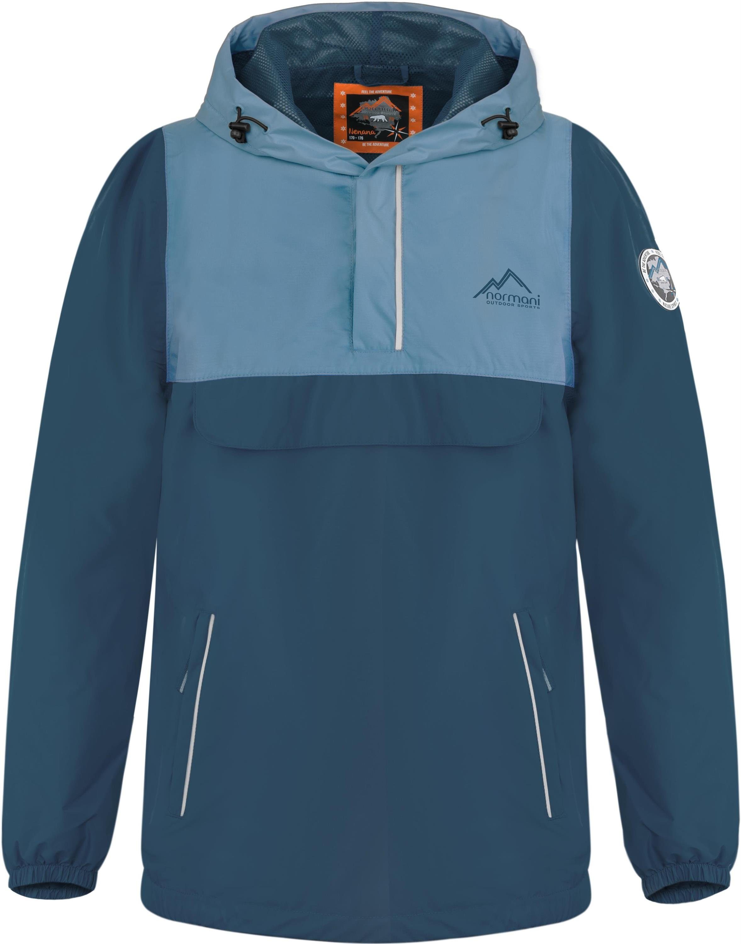 normani Windbreaker Kinder Windbreaker Nenana Unisex Sommerjacke Regenjacke mit Kapuze - wasserdichter Anorak