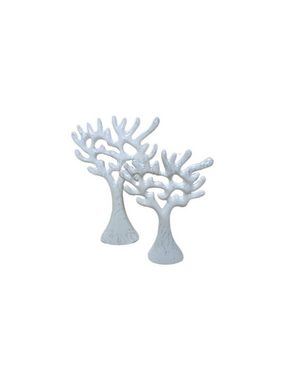moebel17 Dekofigur Skulptur Baum Schwarz Marmoroptik, Dekofigur aus Polyresin