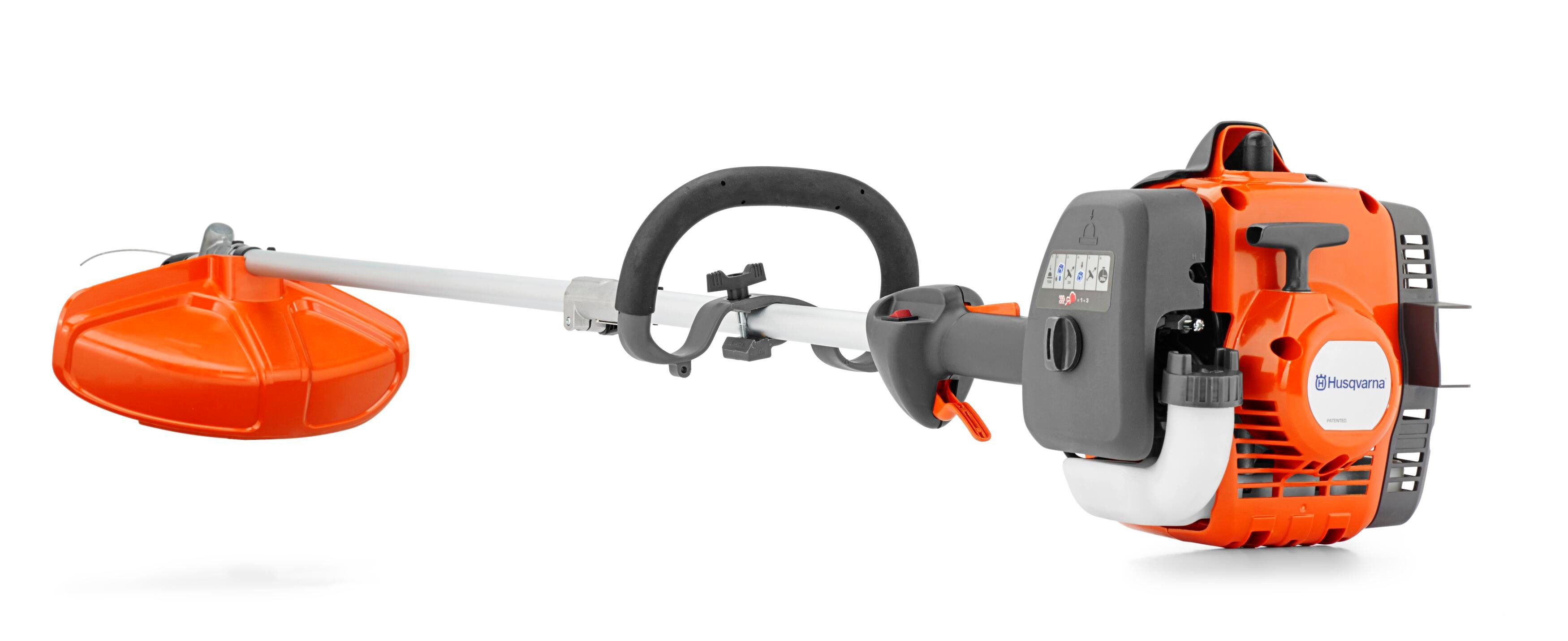 Husqvarna Benzin-Motorsense 129LK, 27,6-cm³-Zweitaktmotor, 43 cm Schnittbreite, Tap ’n Go-Trimmerkopf