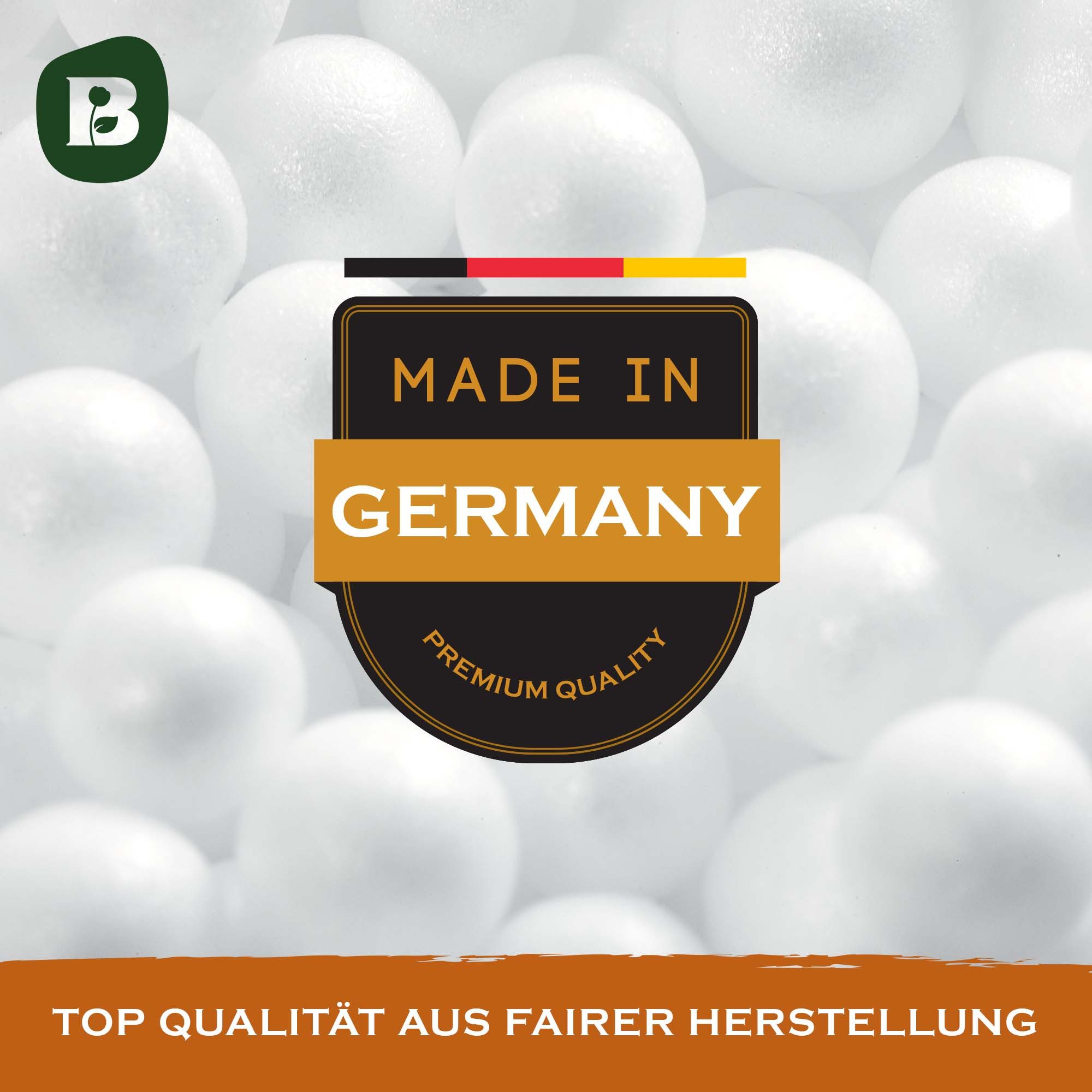 Bonvivre Sitzsack Nachfüllpack EPS Perlen für Sitzsäcke - 4 Liter (5 Liter - 350 Liter, Nachfüllpack Kissen-Füllung Verpackungsmaterial), Ideal zum Basteln oder als Sitzsack-,Stillkissen-,Kissen-Füllung