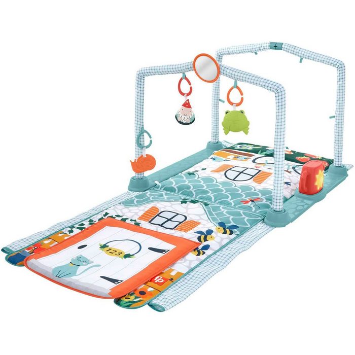 Fisher-Price® Baby Gym 3-in-1 Kleines Ferienhaus Spieldecke zum Spielhaus umbaubar; mit Licht und Sound