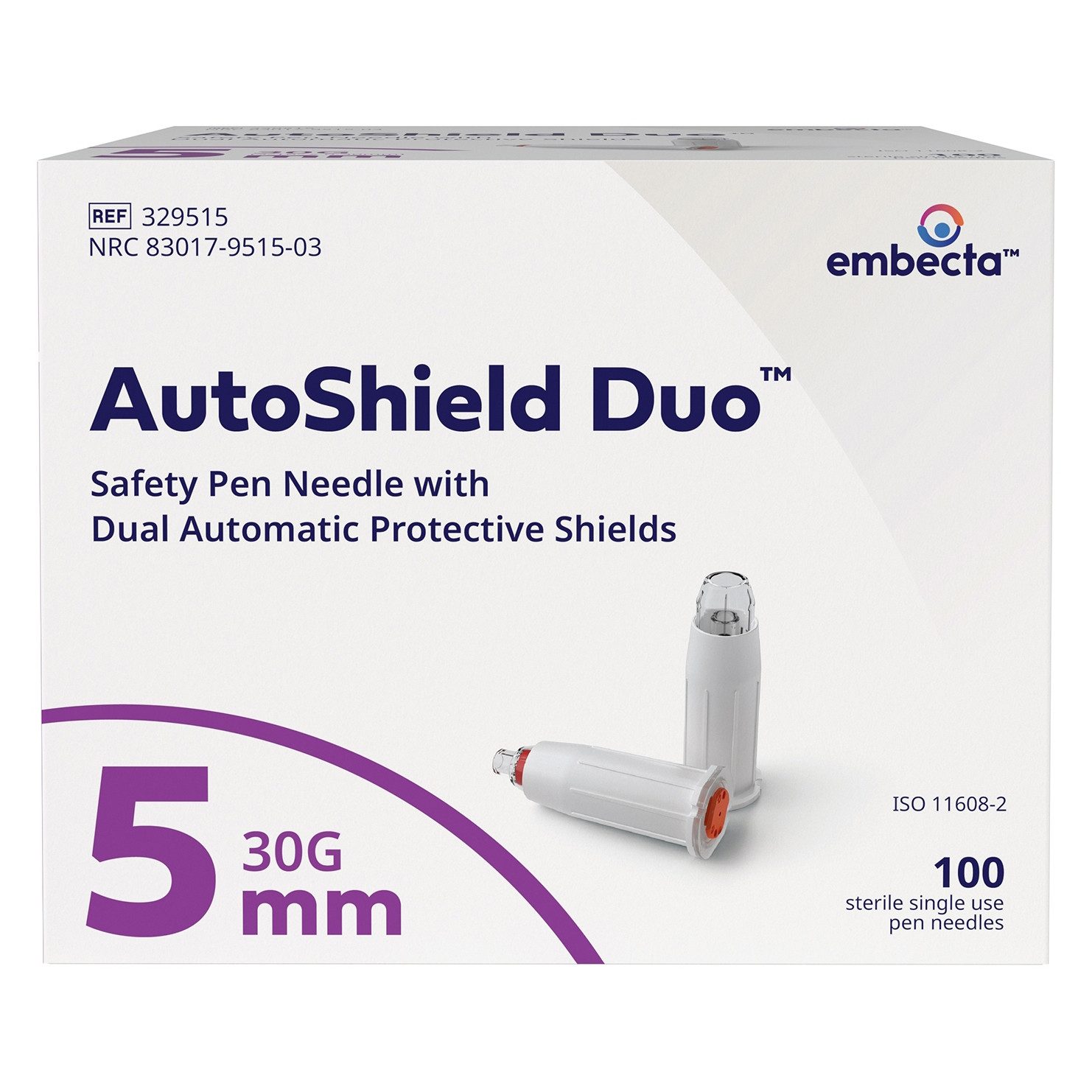 DocMed Lanzetten AutoShield Duo Sicherheits-Pen-Nadel 5 mm 30G, 30G, 100 St., Spar-Set, Einmalgebrauch, 100 tlg., Automatische doppelte Abschirmung