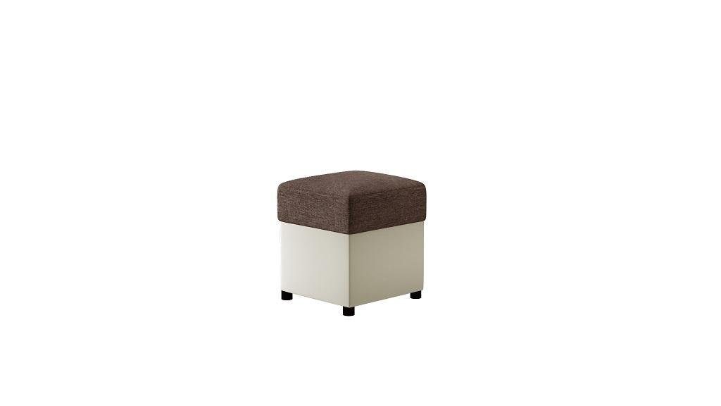 JVmoebel Hocker Hocker R1 Designer Luxus Hocker Polster Sitz Textil Relax Beistell Braun/Beige