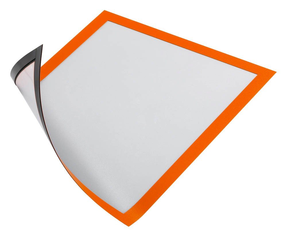 Thumbnail - DURABLE Magnet DURABLE 4869 DURAFRAME® Magnetic Rahmen A4 orange - 5 Stk.
