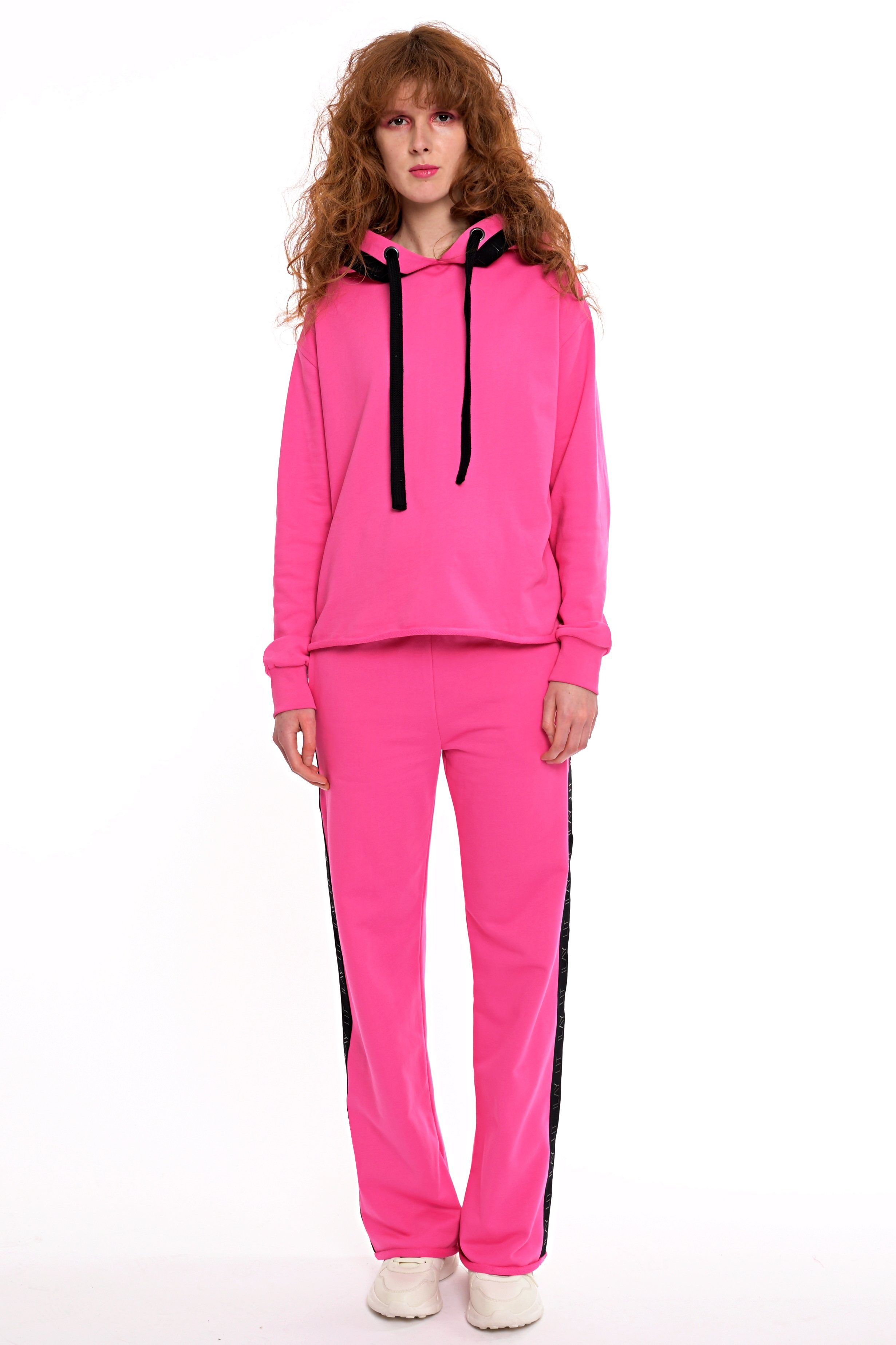 ILAY Lit Kapuzensweatshirt Oversized Holy Hoodie Pink, Urban Streetwear Labelband Kapuze
