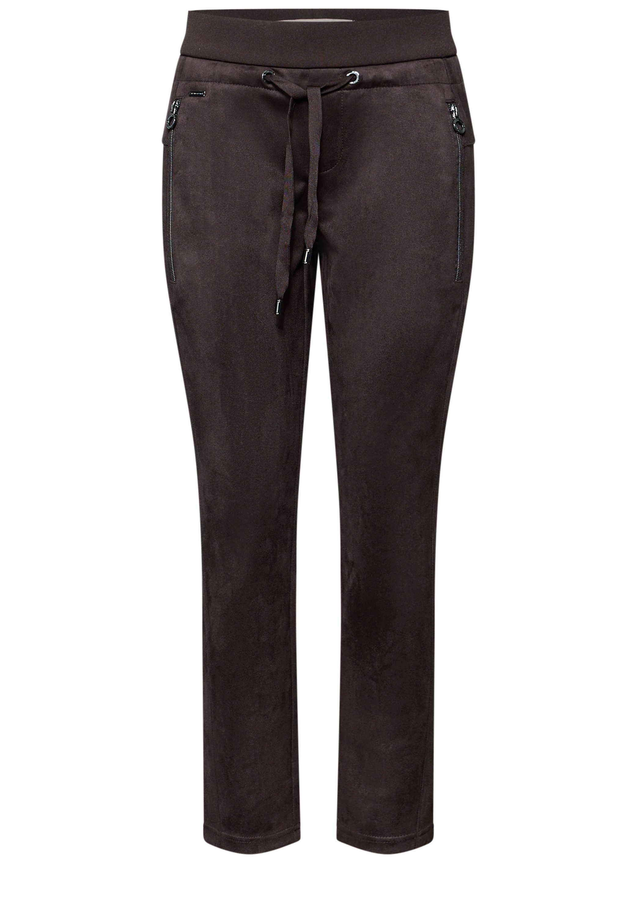 STREET ONE 5-Pocket-Jeans Loose Fit Velours günstig online kaufen