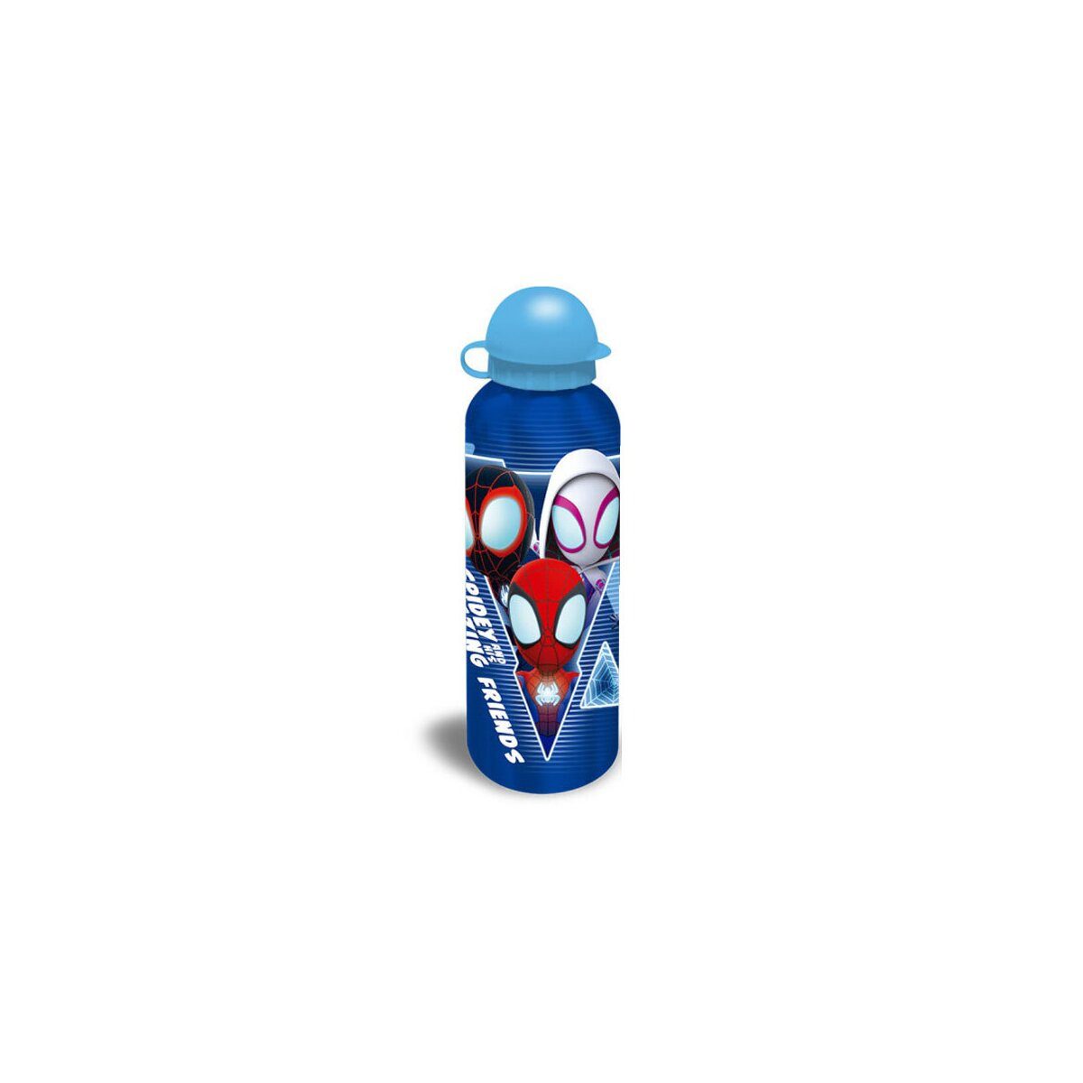 Spiderman Trinkflasche Spiderman Trinkflasche 500ml Blue Web Aluflasche Marvel