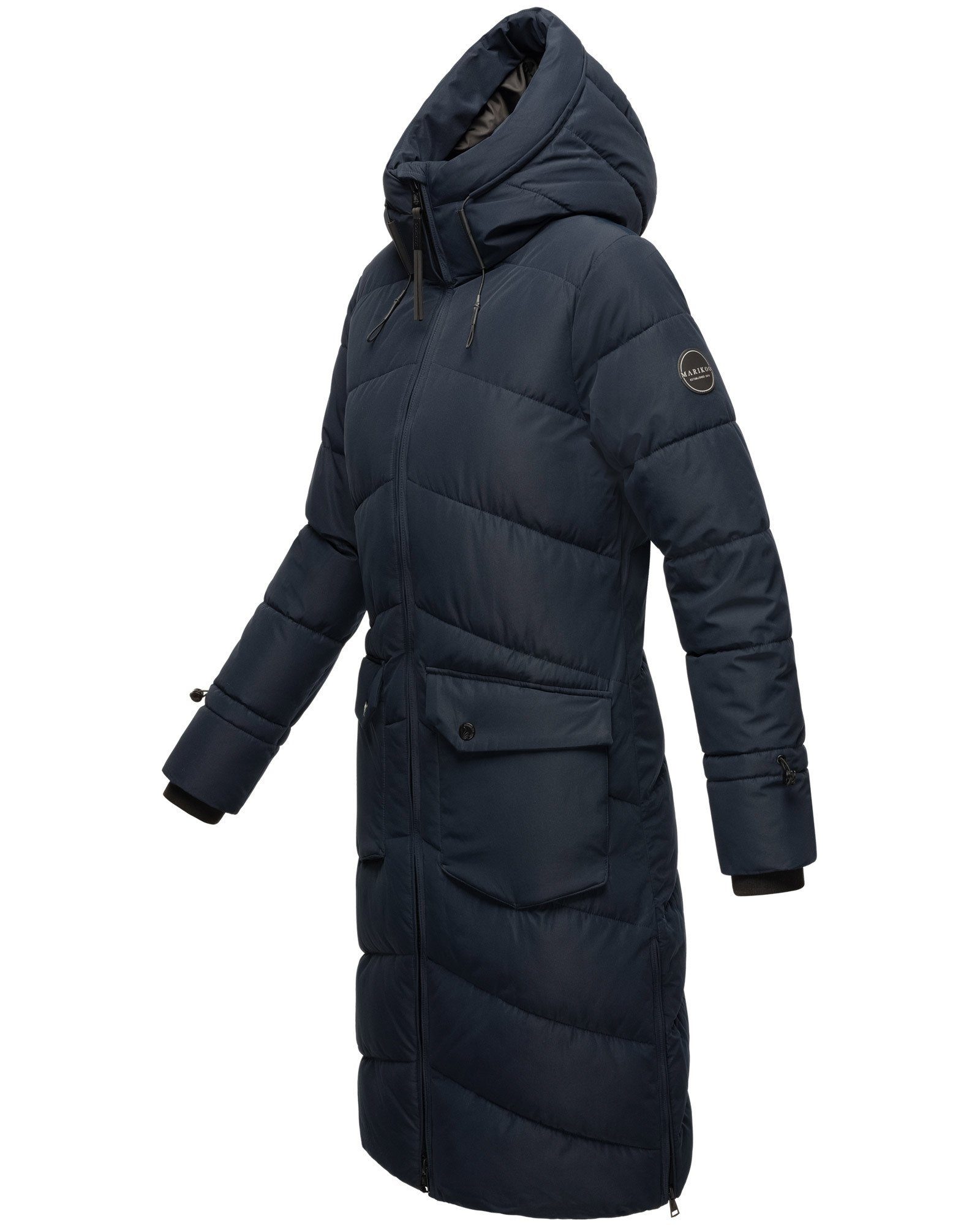 Marikoo Winterjacke Tomomii XVI warmer Winter Stepp Mantel mit Kapuze