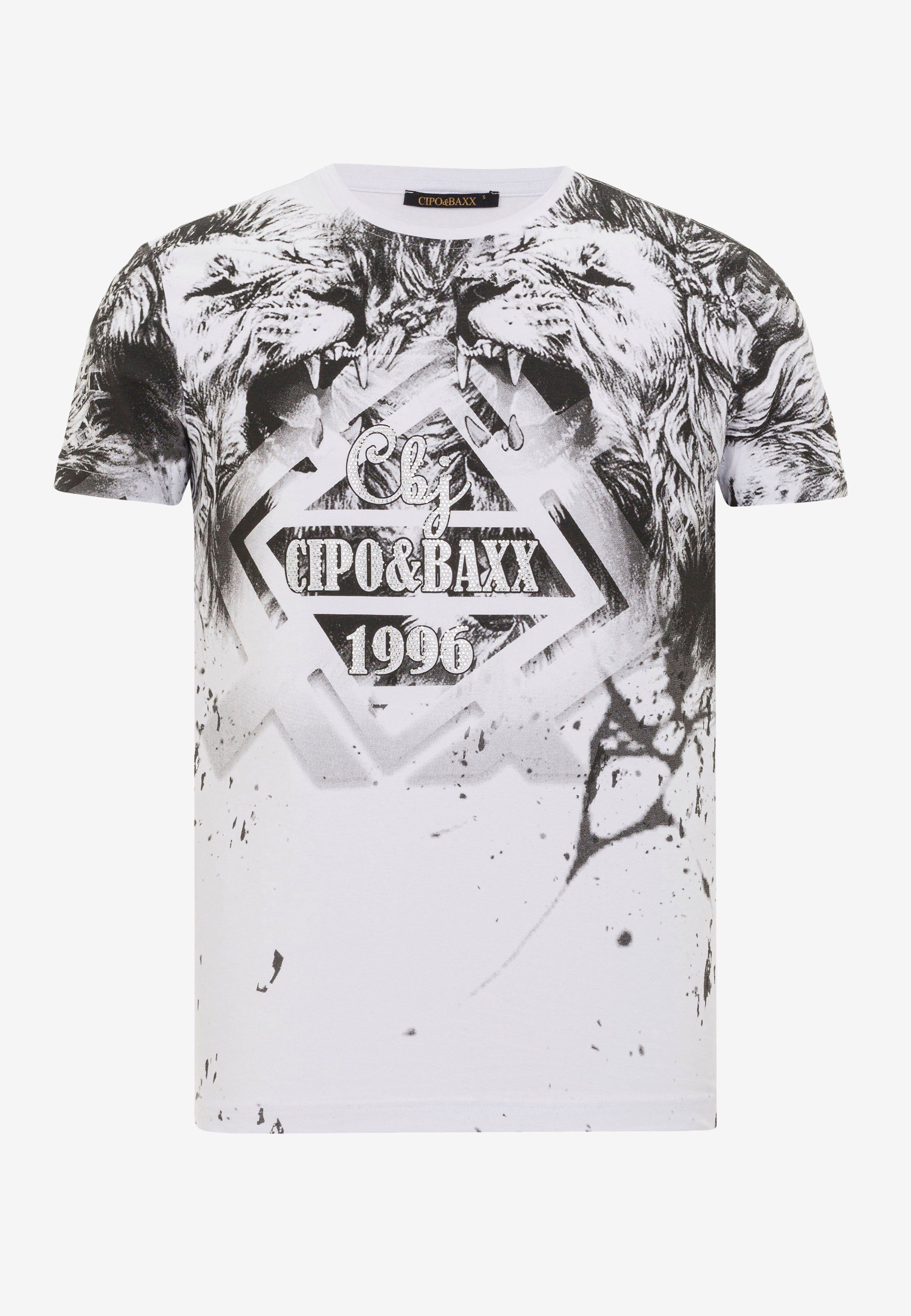 Cipo & mit Baxx markantem Frontprint T-Shirt