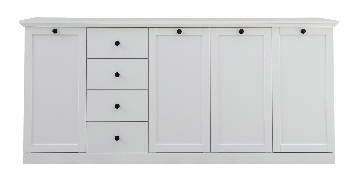 trendteam Sideboard Sideboard Kommode Baxter 195 cm, Landhausstil, weiß