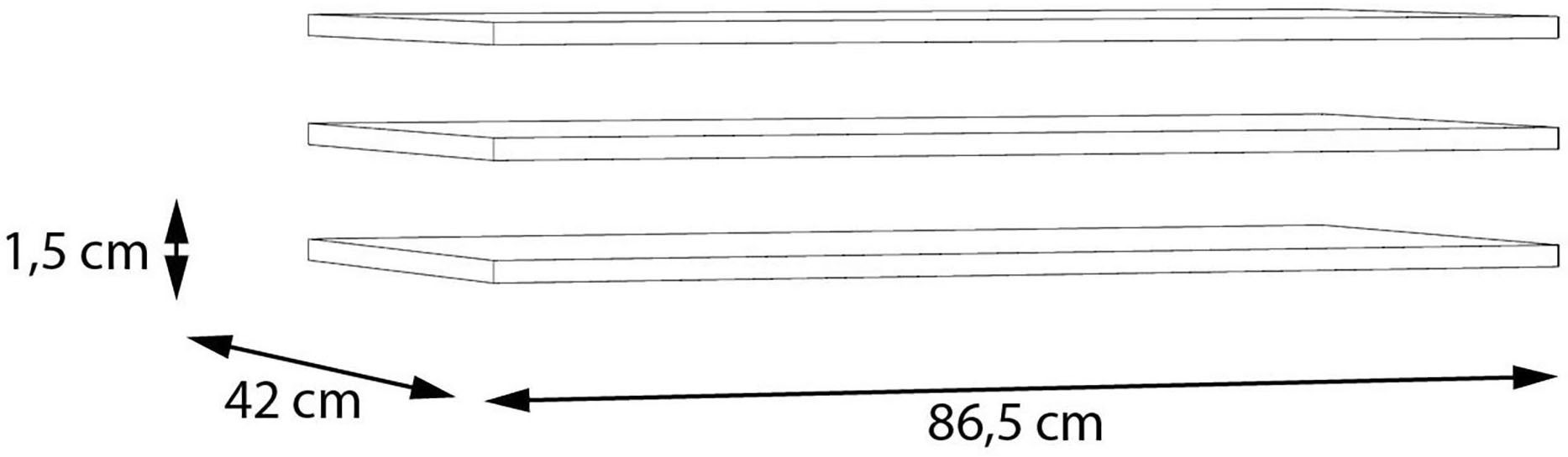 FORTE Einlegeboden (Set, 3 St., 3-er Set), Einlegeboden 3er Set, optional bestellbar, Textilstruktur
