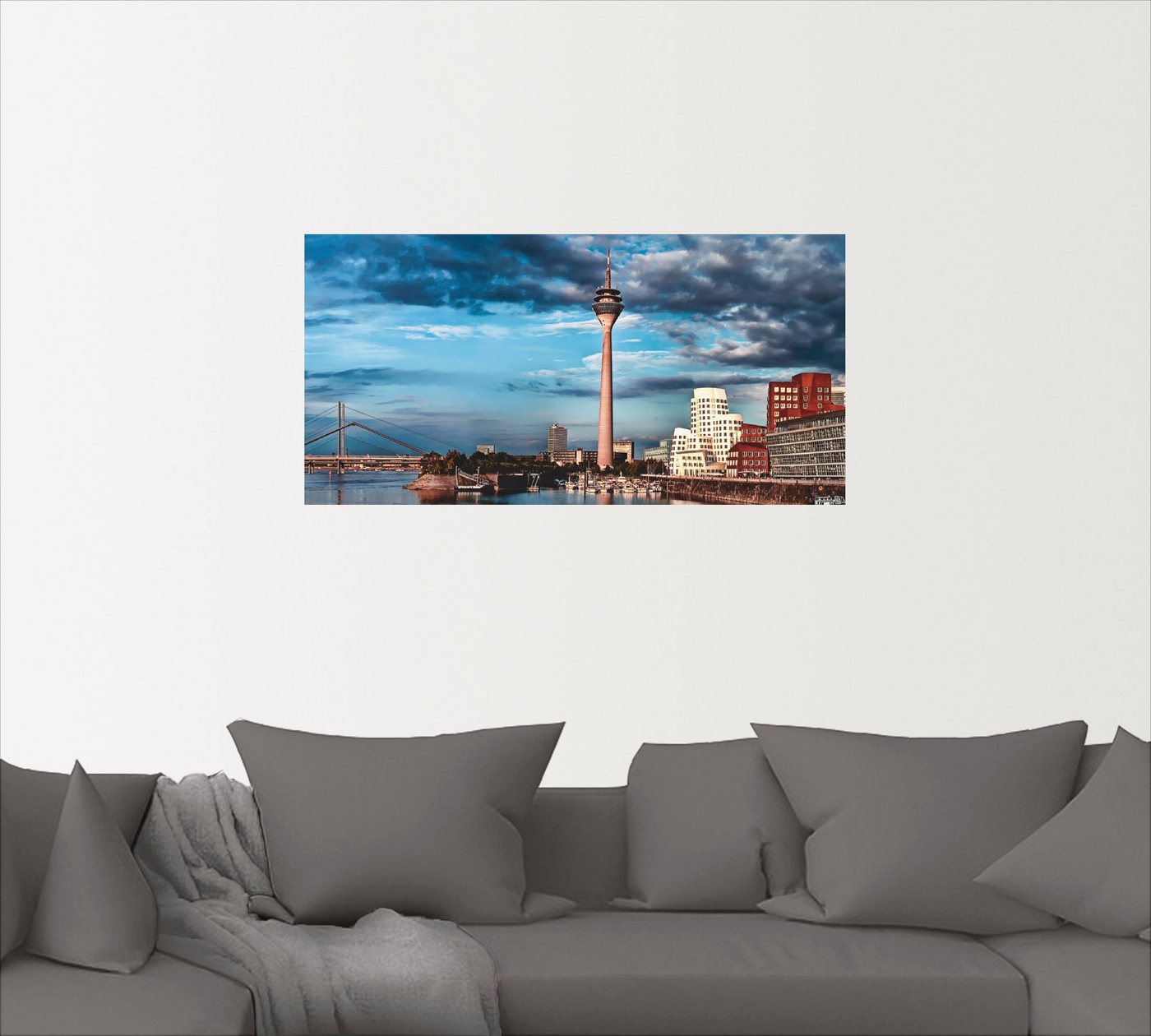 Artland Wandbild »Düsseldorf Skyline I«, Deutschland (1 Stück), in vielen Größen & Produktarten -Leinwandbild, Poster, Wandaufkleber / Wandtattoo auch für Badezimmer geeignet-kaufen