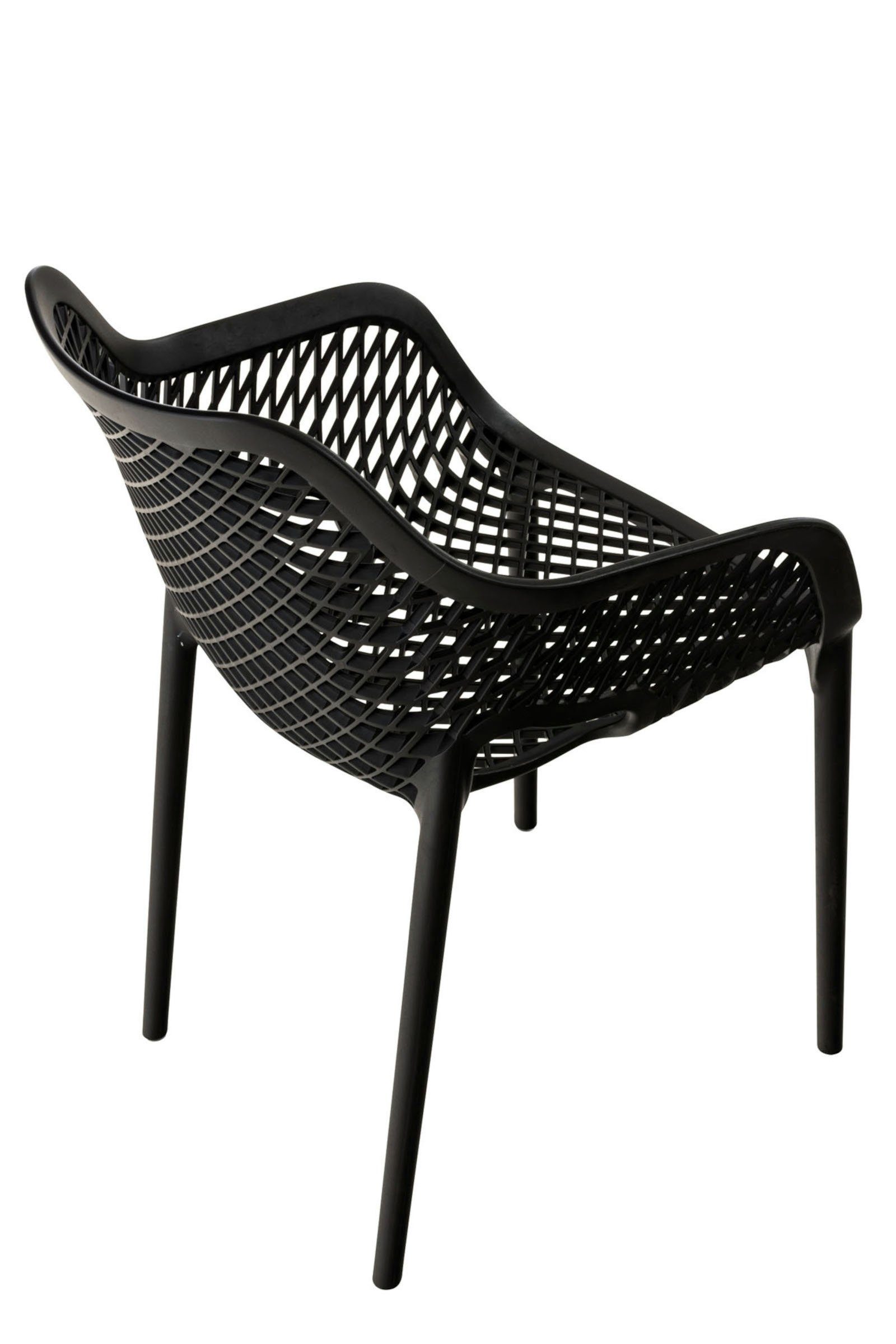 Outdoor-Stühle, mit Wabenmuster Set), XL CLP schwarz (4er Air Gartenstuhl
