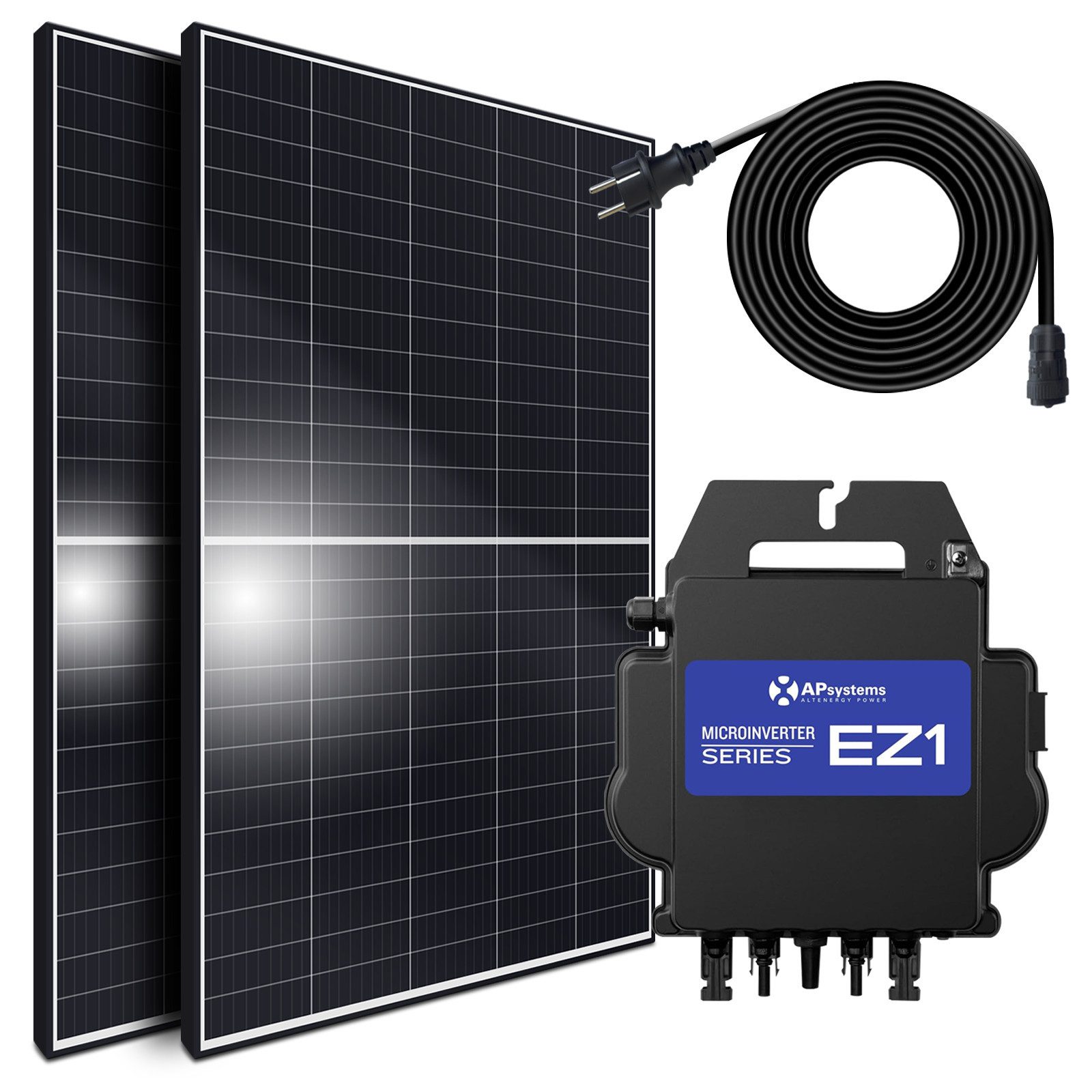 SUNNIVA Solaranlage 1100/800W Balkonkraftwerk, 800 W, Monokristallin, (APSystems EZ1MEU 800W