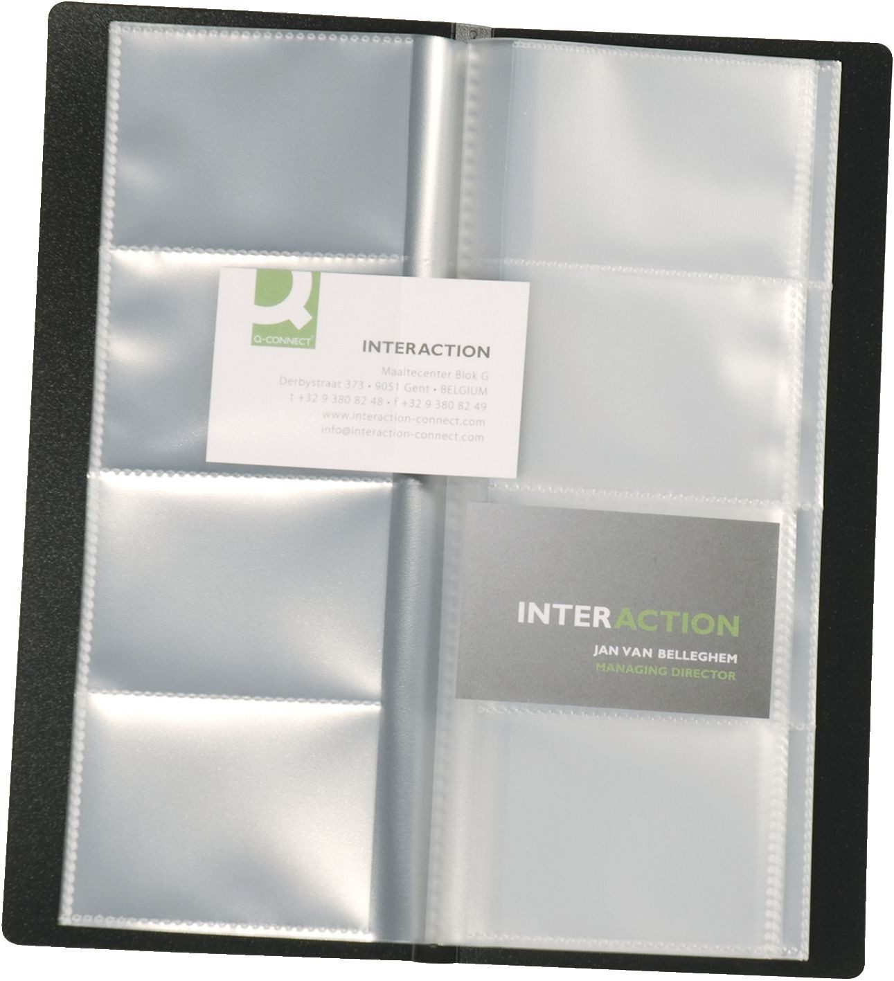 Q-Connect Ringbuchmappe Q-Connect® KF03664 Visitenkartenbuch schwarz günstig online kaufen