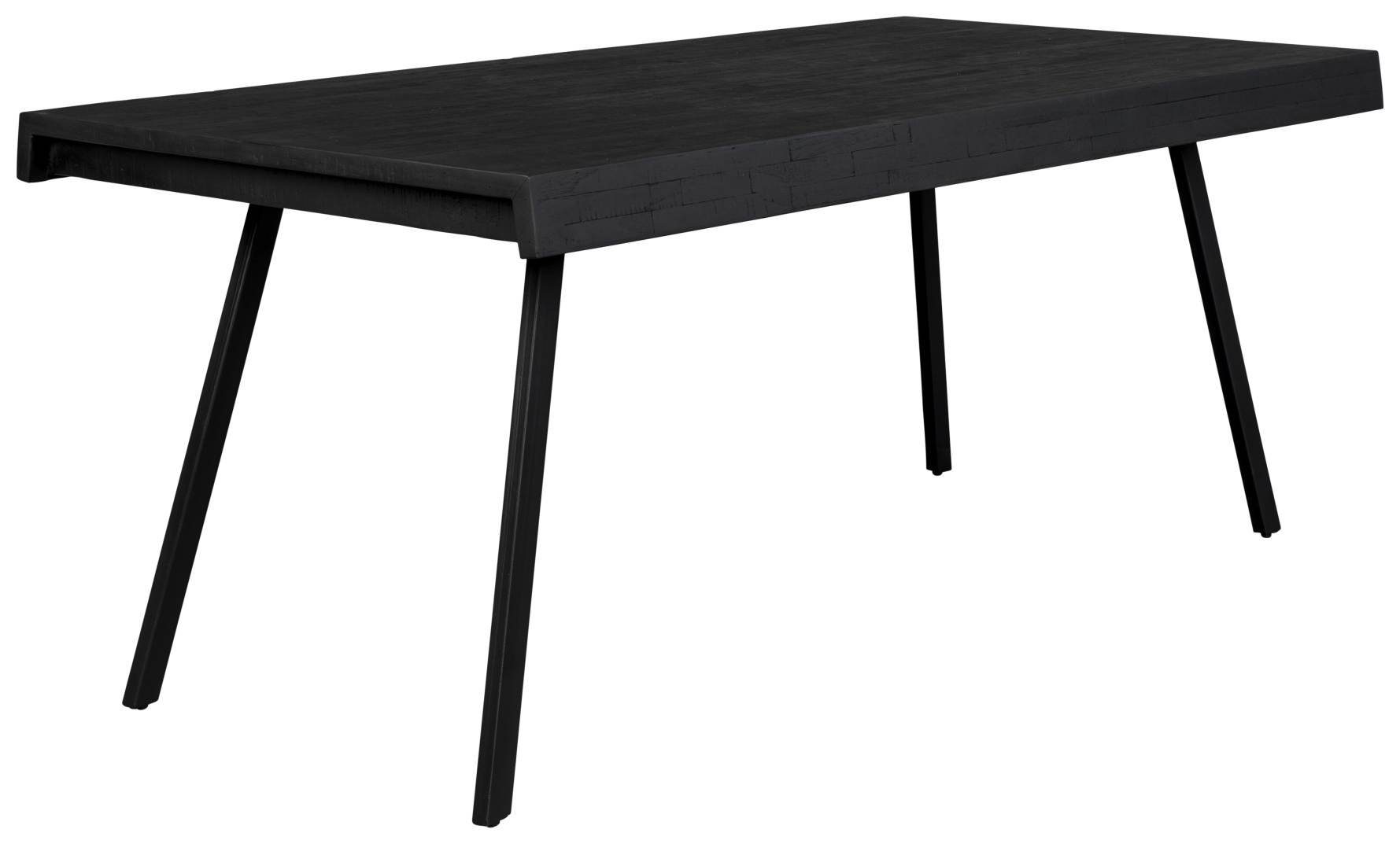 Trendmöbel24 Esstisch Design Esstisch SURI BLACK 200 x 90 cm Platte recycled Teak