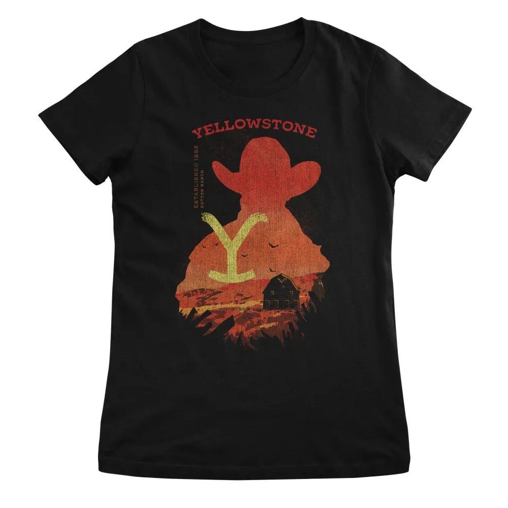 yellowstone T-Shirt Silhuette Girly Tee