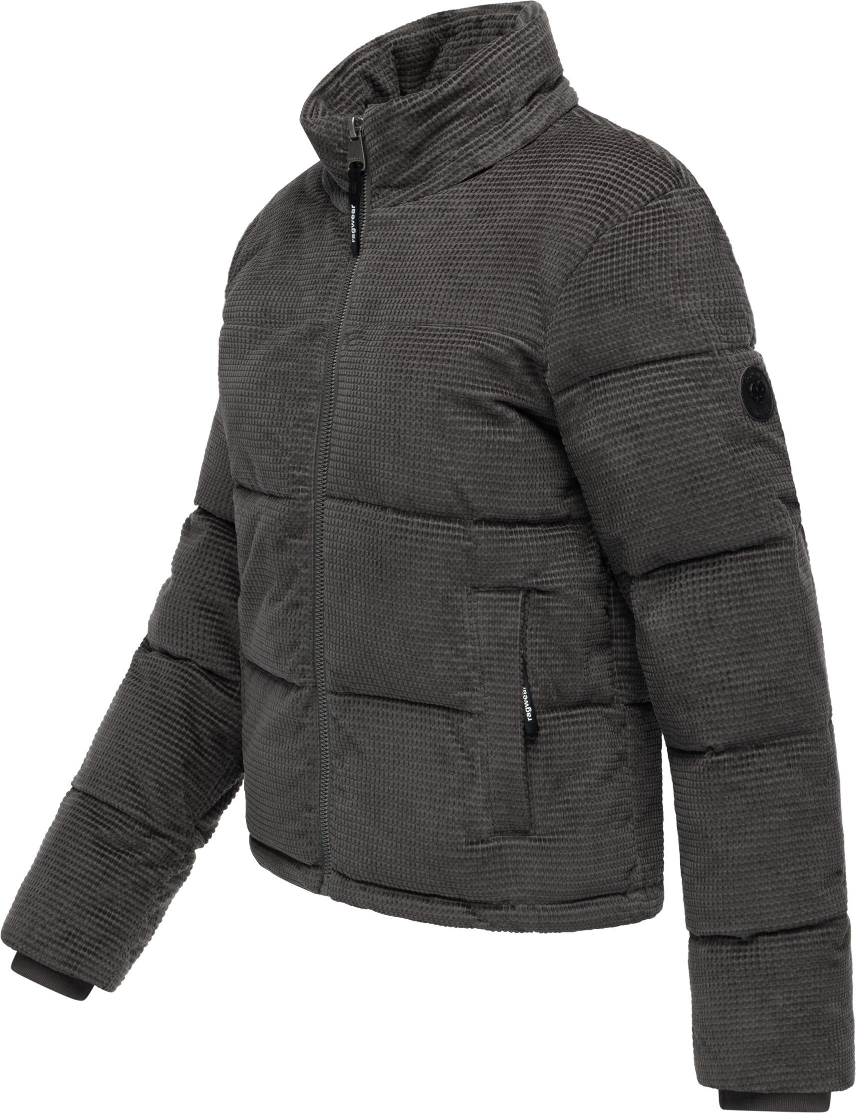 Ragwear Steppjacke Roobie Cordy Wasserdichte Winterjacke aus Kord mit abnehmbarer Kapuze