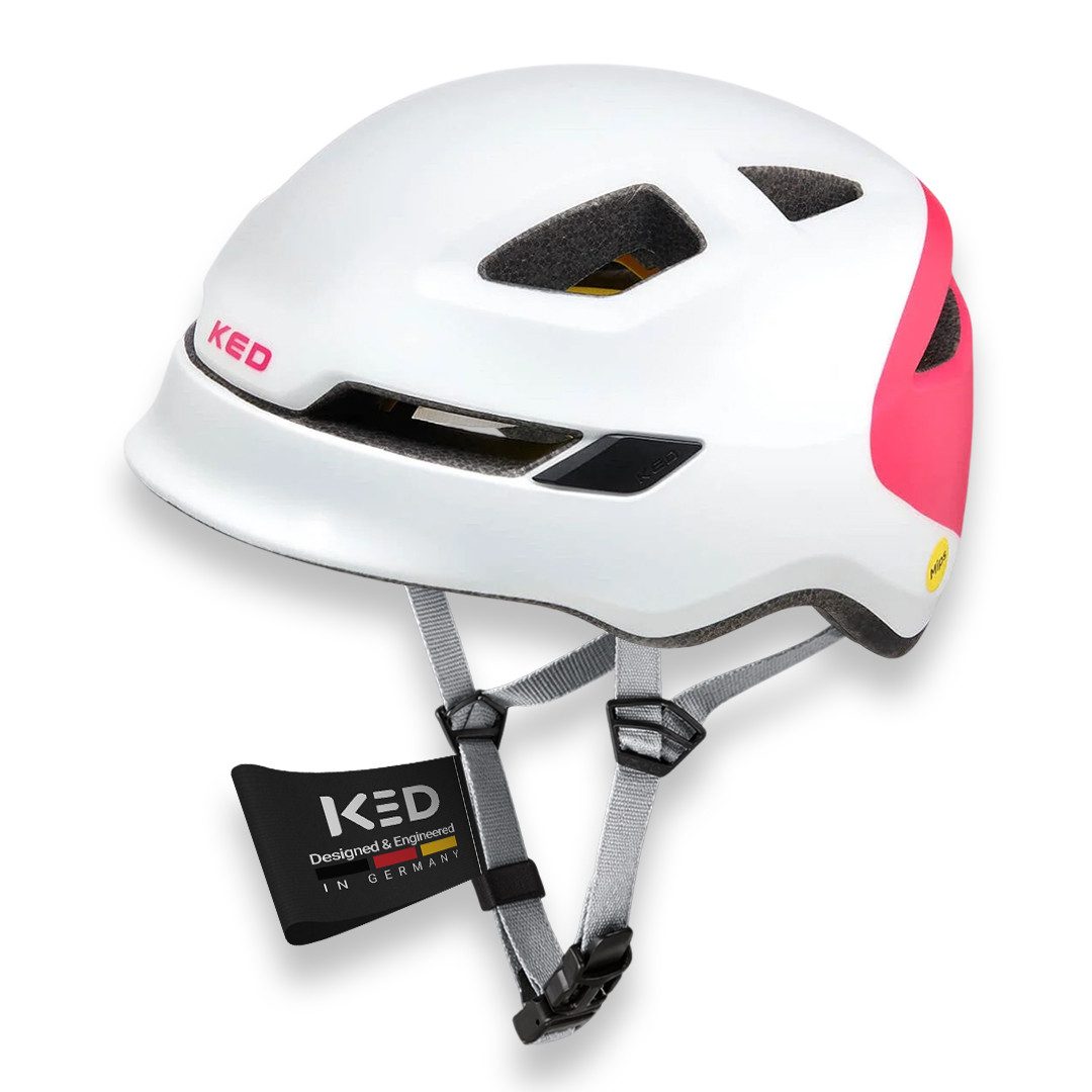 KED Kinderfahrradhelm POP Kinderhelm, Leicht Mit 8 Belüftungsöffnungen, MIPS Schutz, LED-Rücklicht