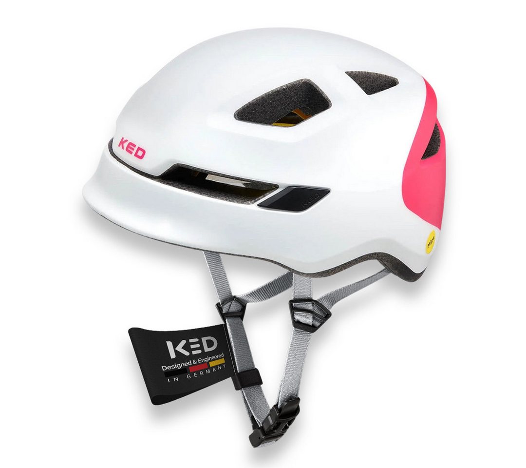 KED Kinderfahrradhelm POP Kinderhelm, Leicht Mit 8 Belüftungsöffnungen, MIPS Schutz, LED-Rücklicht