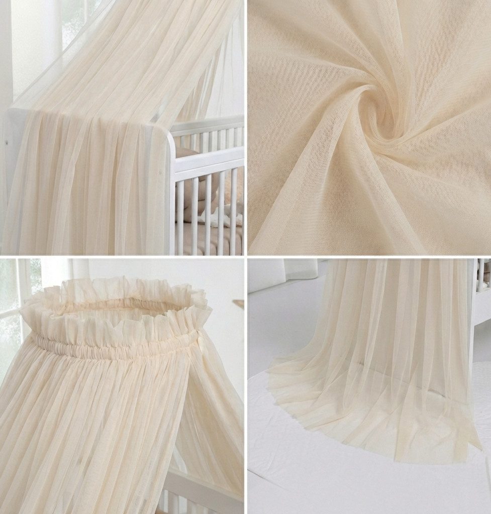 Baby Fancyroom Betthimmel Betthimmel aus 12 Meter Tüll aus 1. Klasse für Kinderbett Gitterbett, Himmel für Babybett Kinderbett