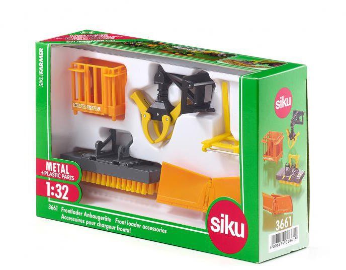 Spielzeug-Traktor Farmer, Anbaugeräte Siku Frontlader 4-tlg) (Set, (3661), SIKU