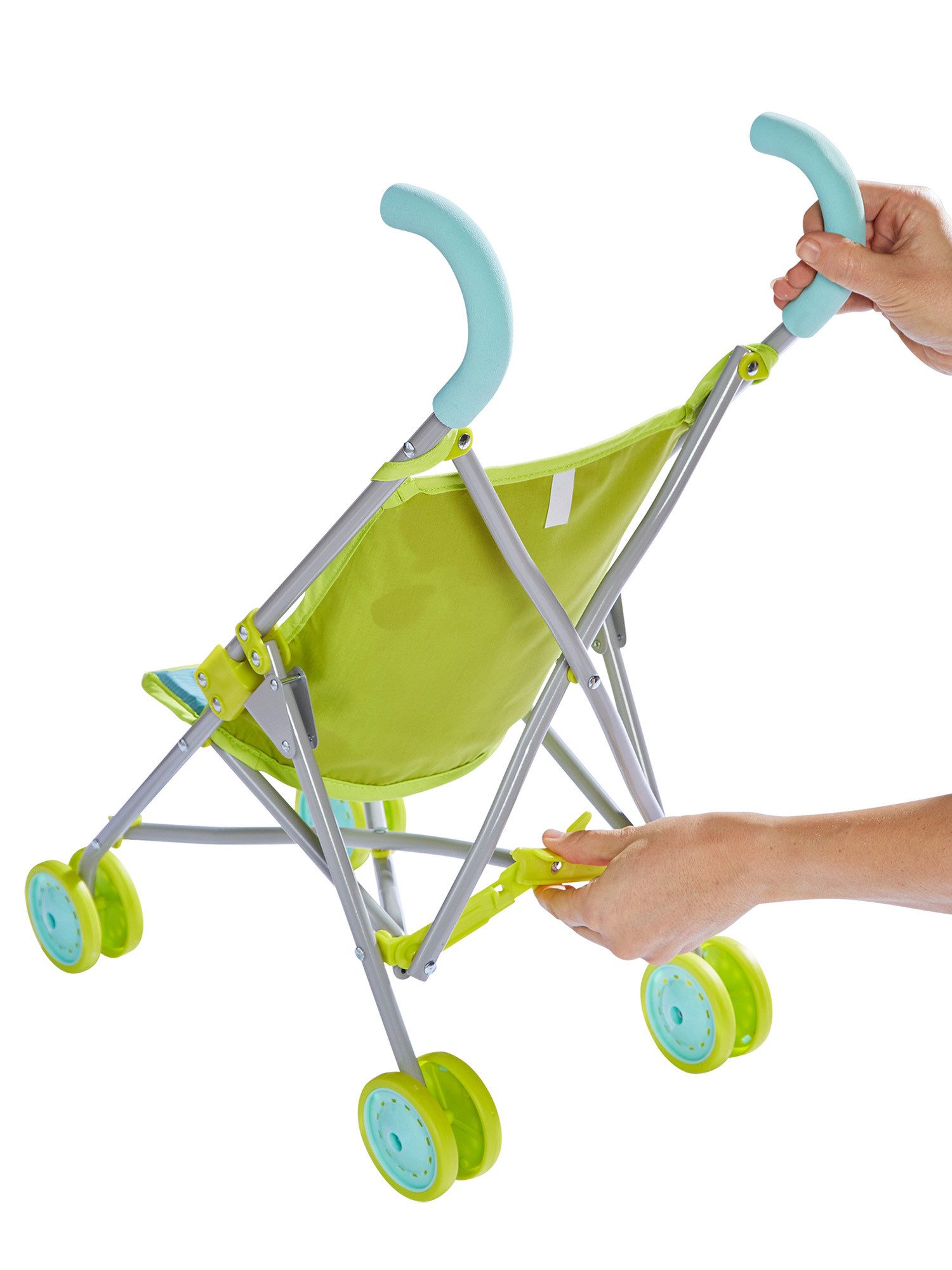 Haba Puppenwagen Puppenbuggy, Doppelräder Klappbuggy faltbar günstig online kaufen