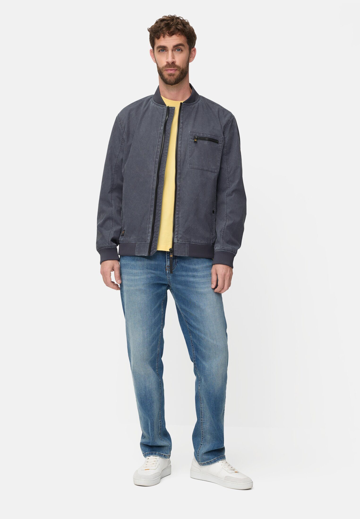 camel active Blouson aus Ribstop Langarm Markenlogo