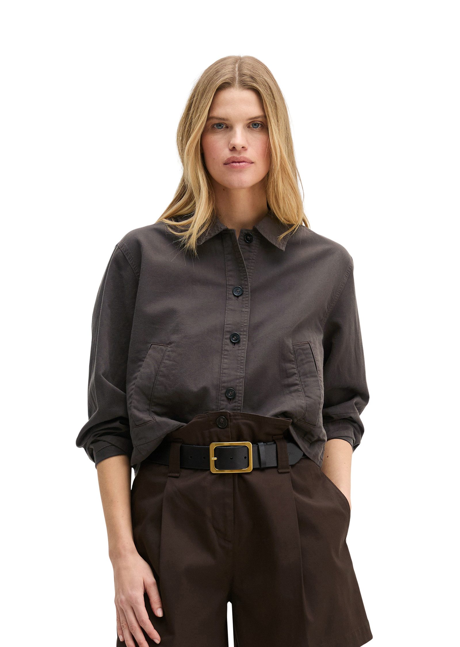 Marc O'Polo Hemdjacke A-Shape aus Organic Cotton-Lyocell-Leinen-Mix günstig online kaufen