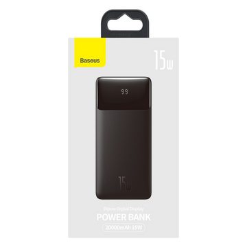 Baseus Bipow Digital Display 20000mAh 15W Overseas Edition Powerbank, mit Simple Series Ladekabel USB auf Micro 25cm