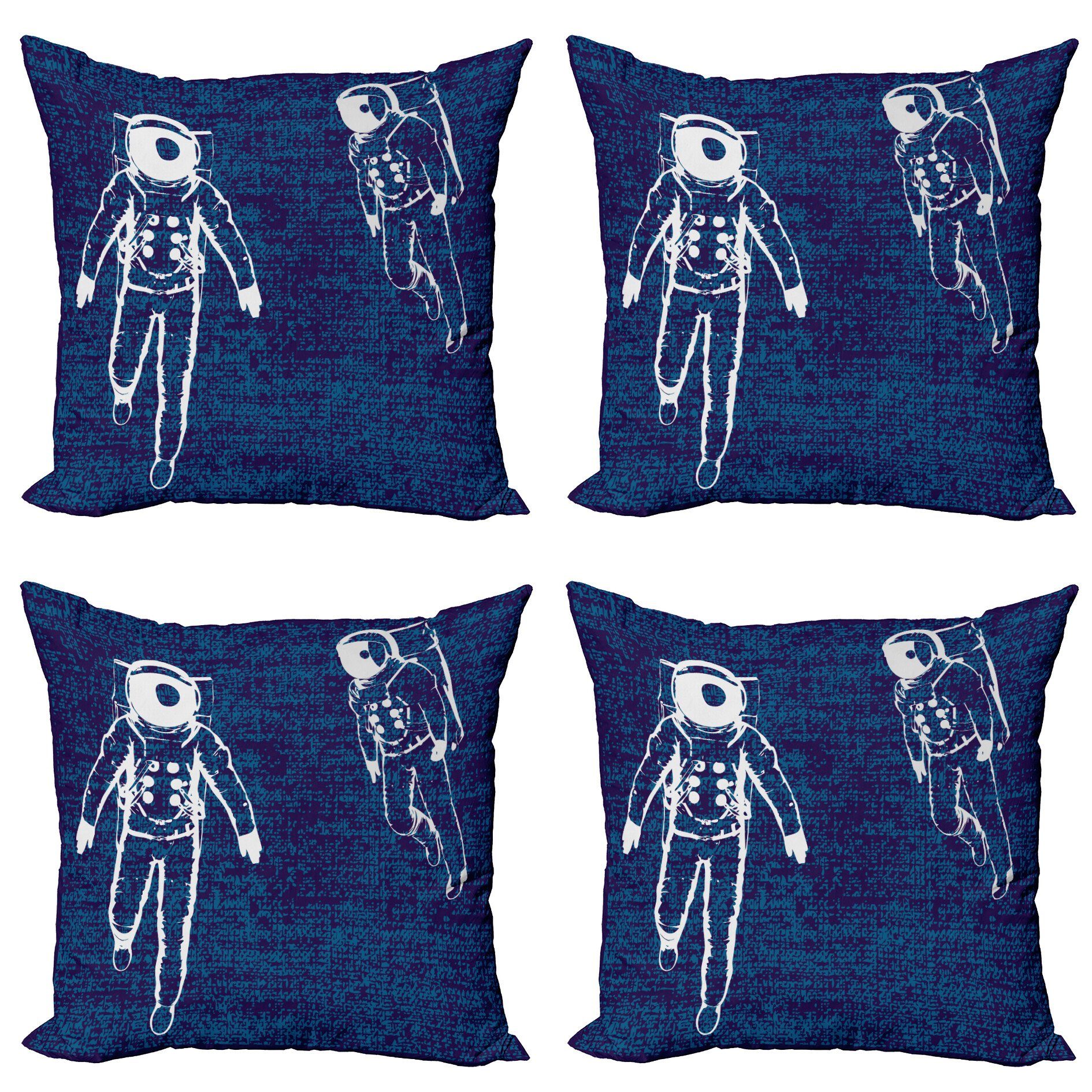 Kissenbezüge Modern Accent Astronaut Stück), Astronauts Schwimmdock Abakuhaus Digitaldruck, (4 Doppelseitiger