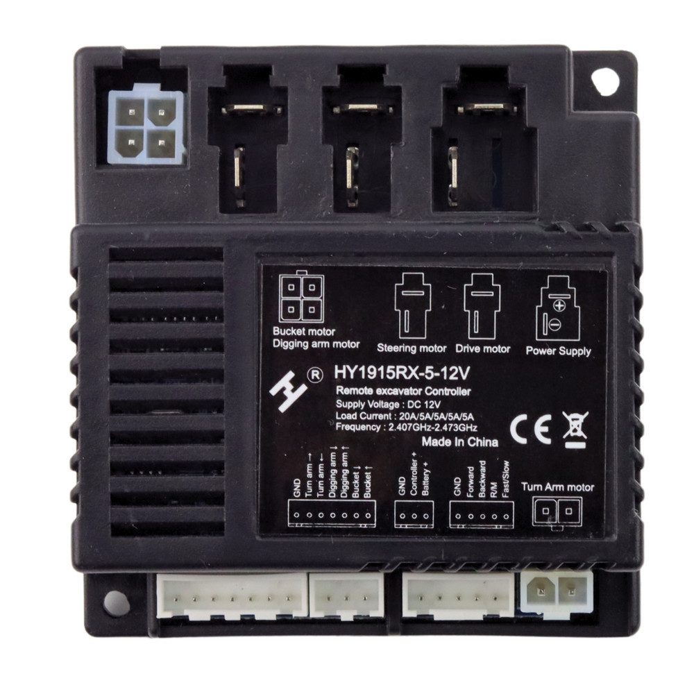 LEAN TOYS Elektro-Kinderzug Steuermodul Empfängereinheit Ersatzteil, (1-tlg), 12-V-Empfänger, 2,4-GHz-Funk, Steckanschlüsse