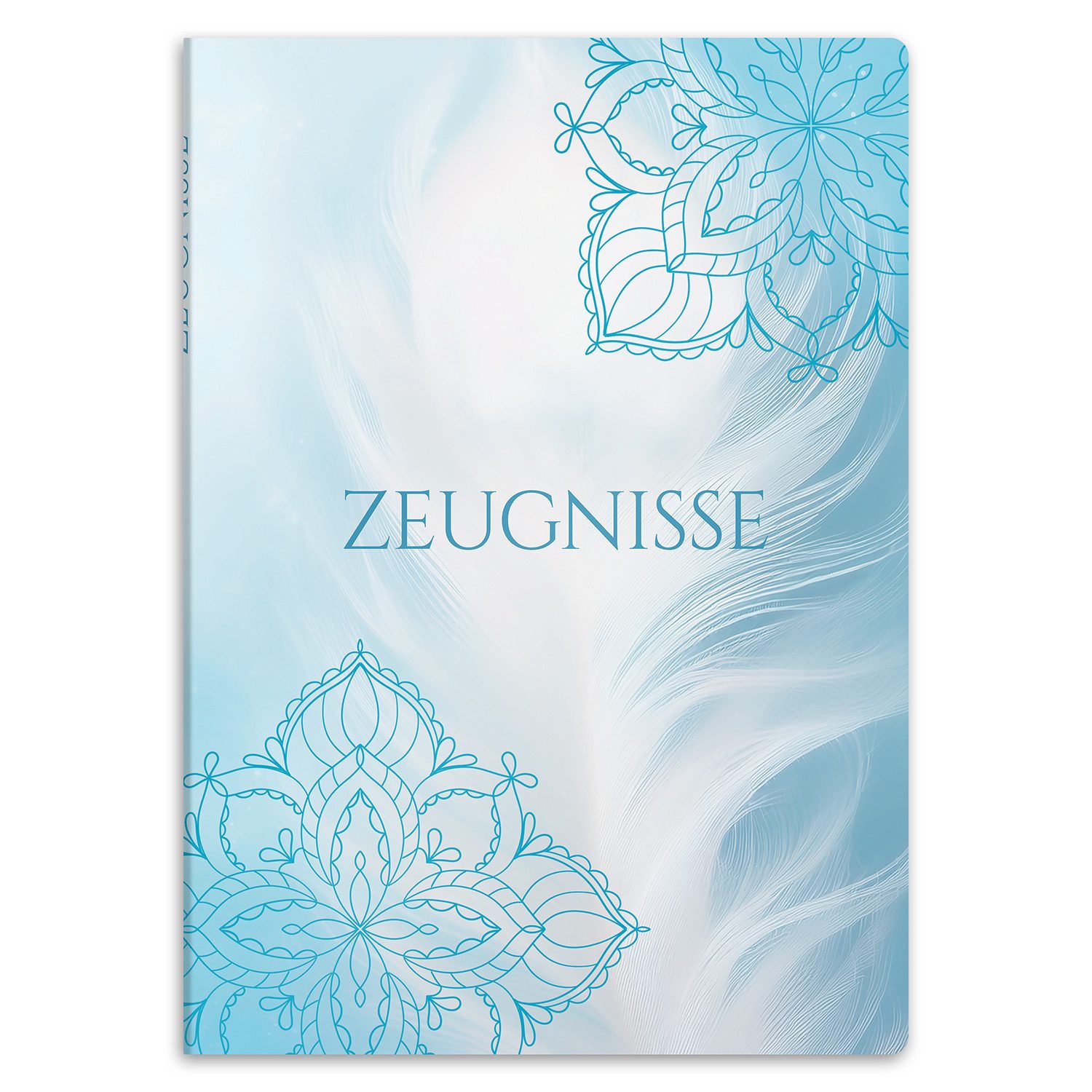 itenga Organisationsmappe itenga Zeugnismappe A4 Kunststoff Sichtbuch Motiv MANDALA FEDER