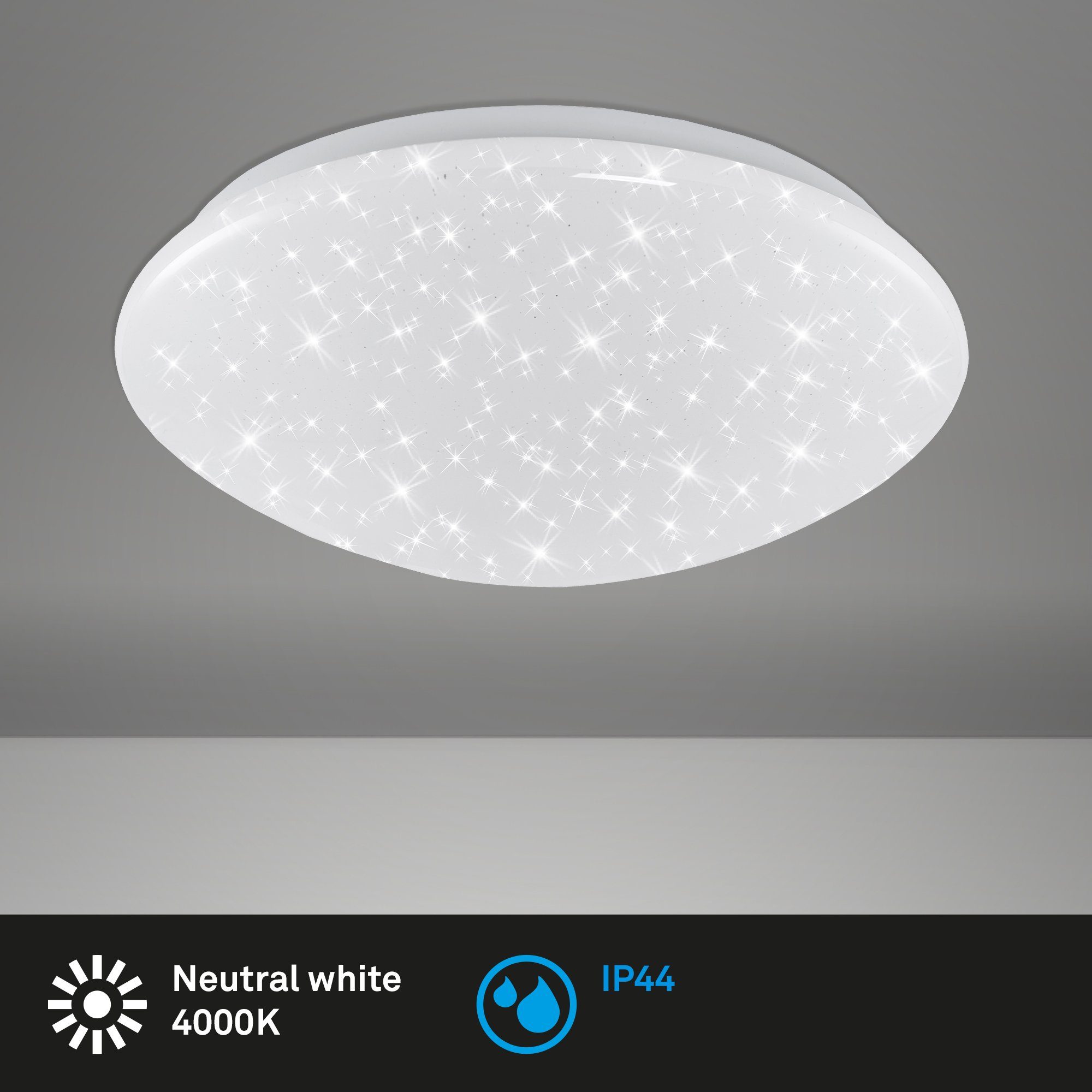 Neutralweiß, fest Leuchten LED-Sternenhimmel Sternenhimmeleffekt, weiß, cm IP44, verbaut, LED Briloner 28 3360-016,