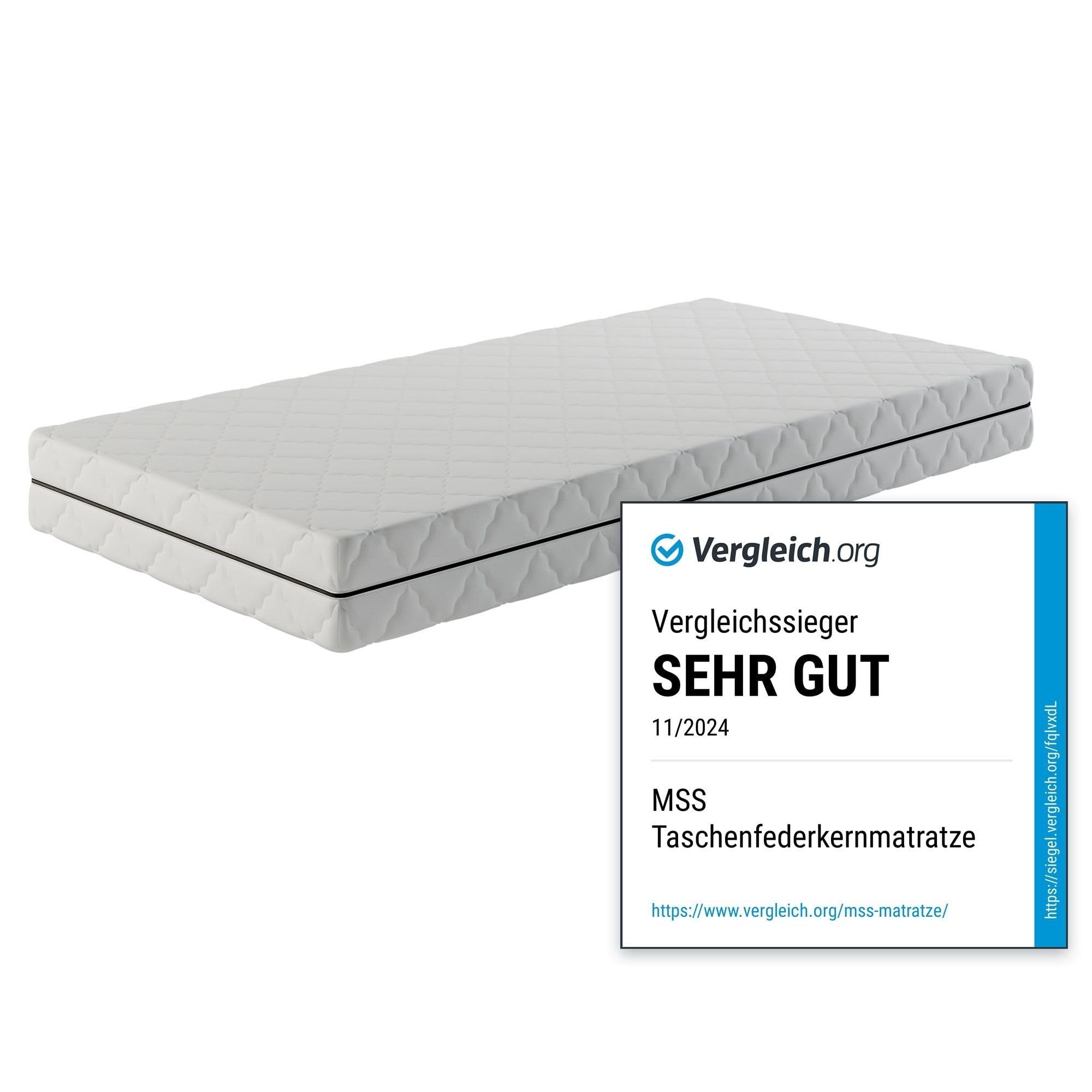 Taschenfederkernmatratze MEDIC 7 Zonen ergonomisch H2 H3 H4 H5 90x200 100x200 140x200 180x200, MSS e.K., 20 cm hoch, (verschiedene Höhen und Härtegrade, auch Sondergrößen und Längen), 100x220 140x220, ergonomisch und atmungsaktiv